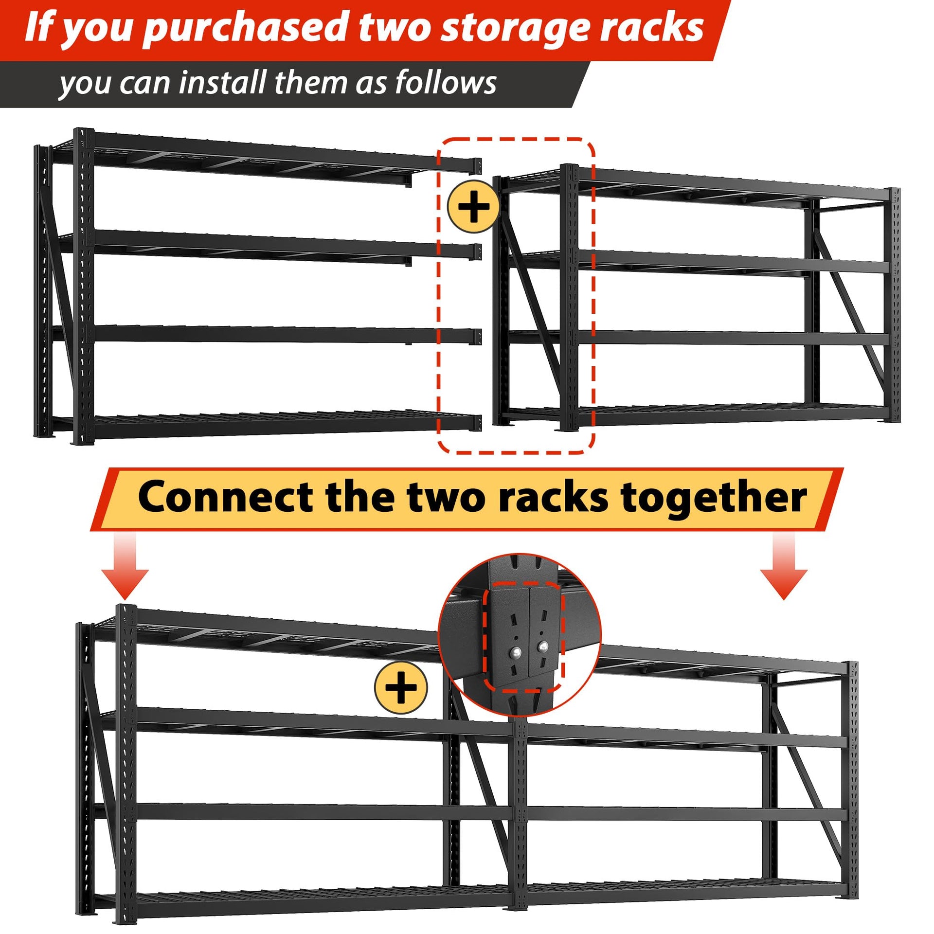8000LBS Heavy Duty Garage Shelving (4 Count)