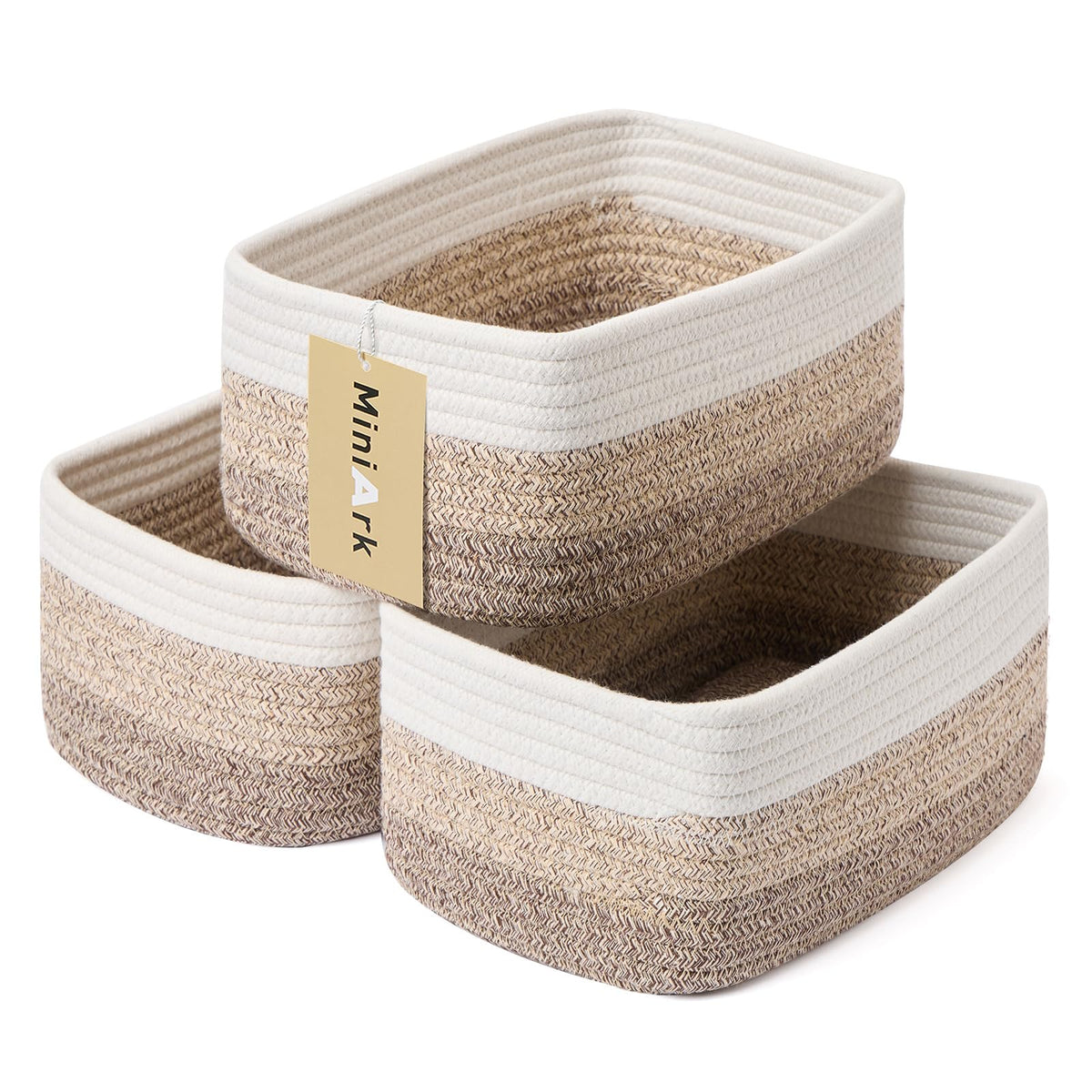 Small Storage Baskets for Organizing (3 Count)