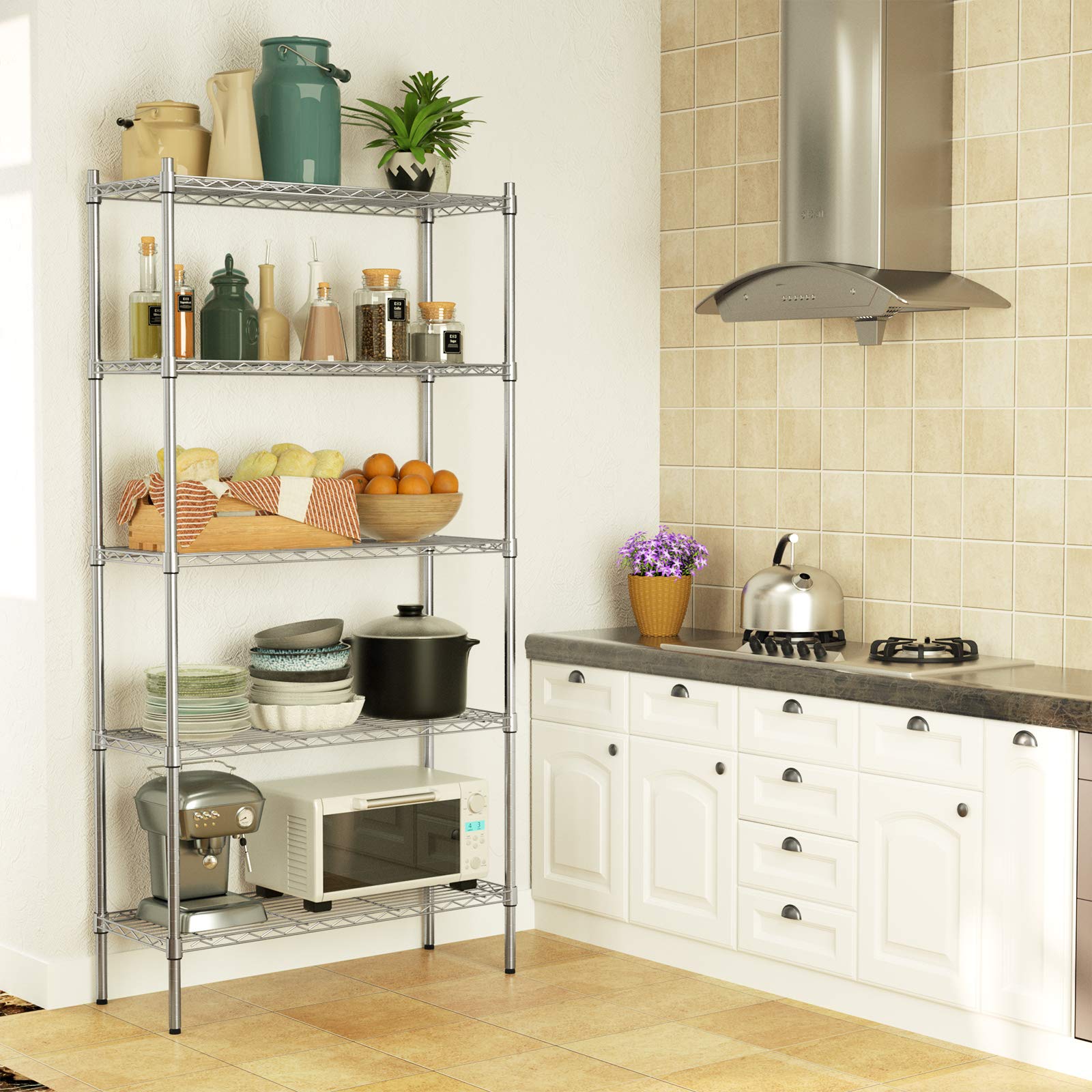 5 Tier Heavy Duty Wire Shelving