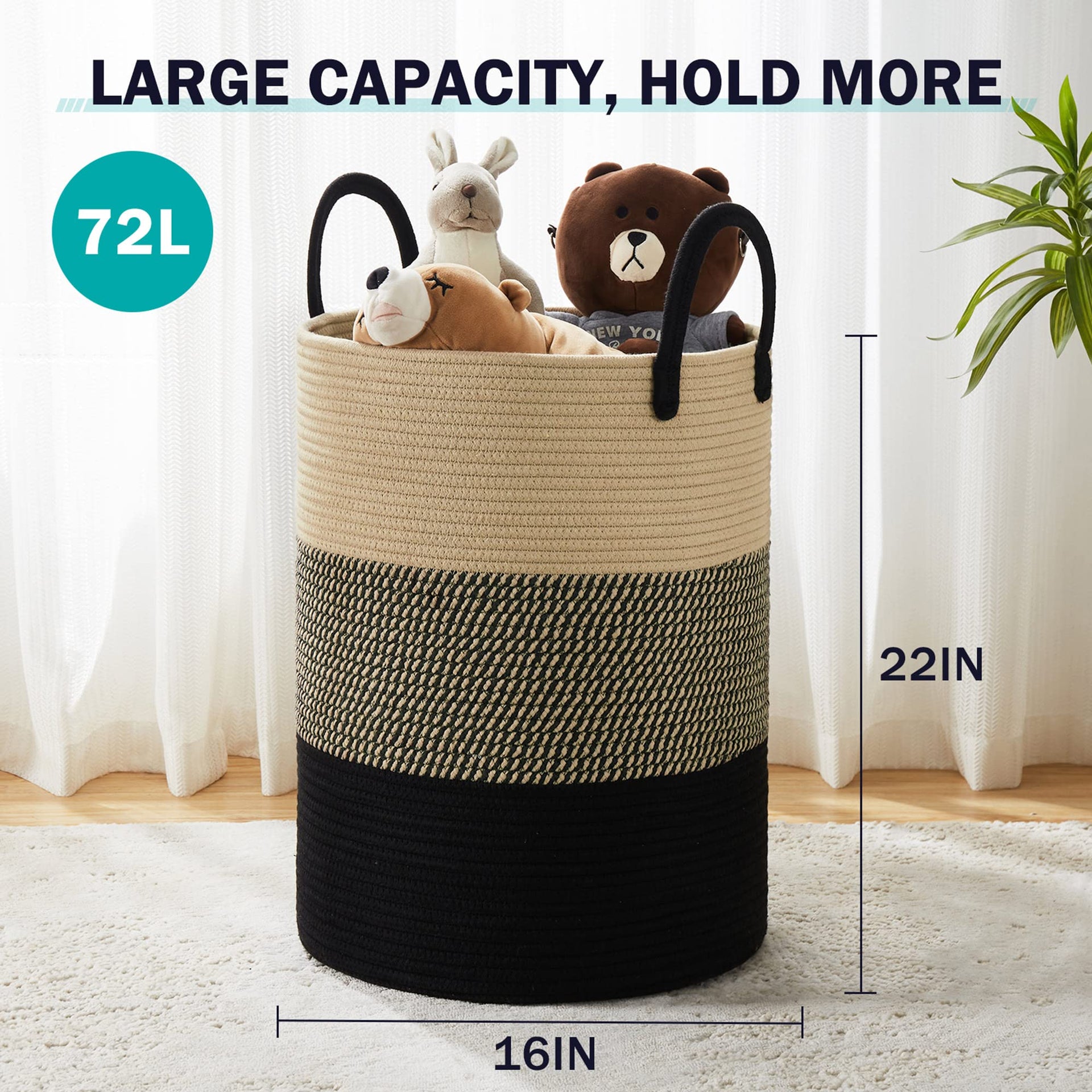 Woven Laundry Hamper Basket