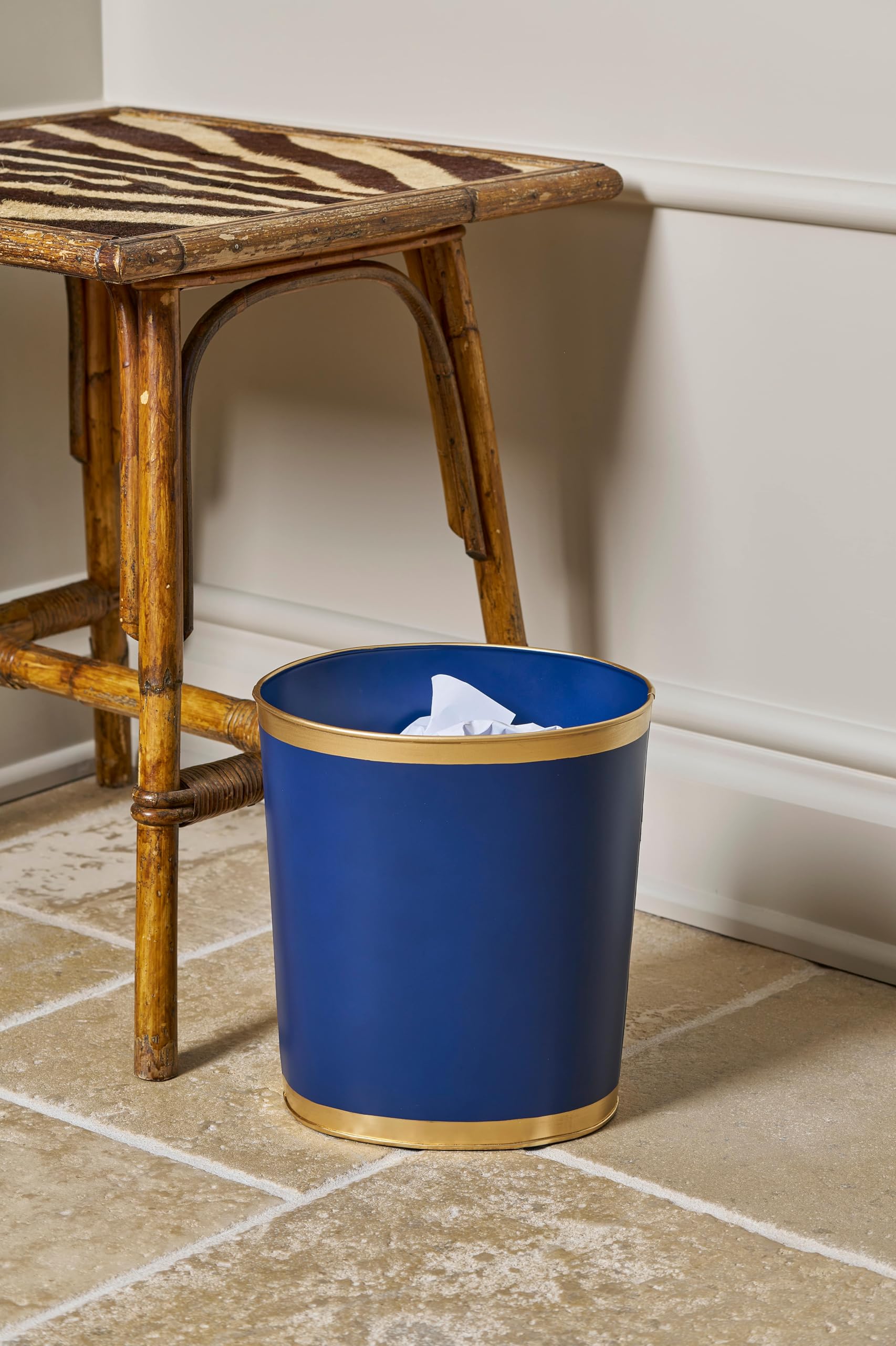 Mattie Line Oval Wastebasket & Garbage Bin