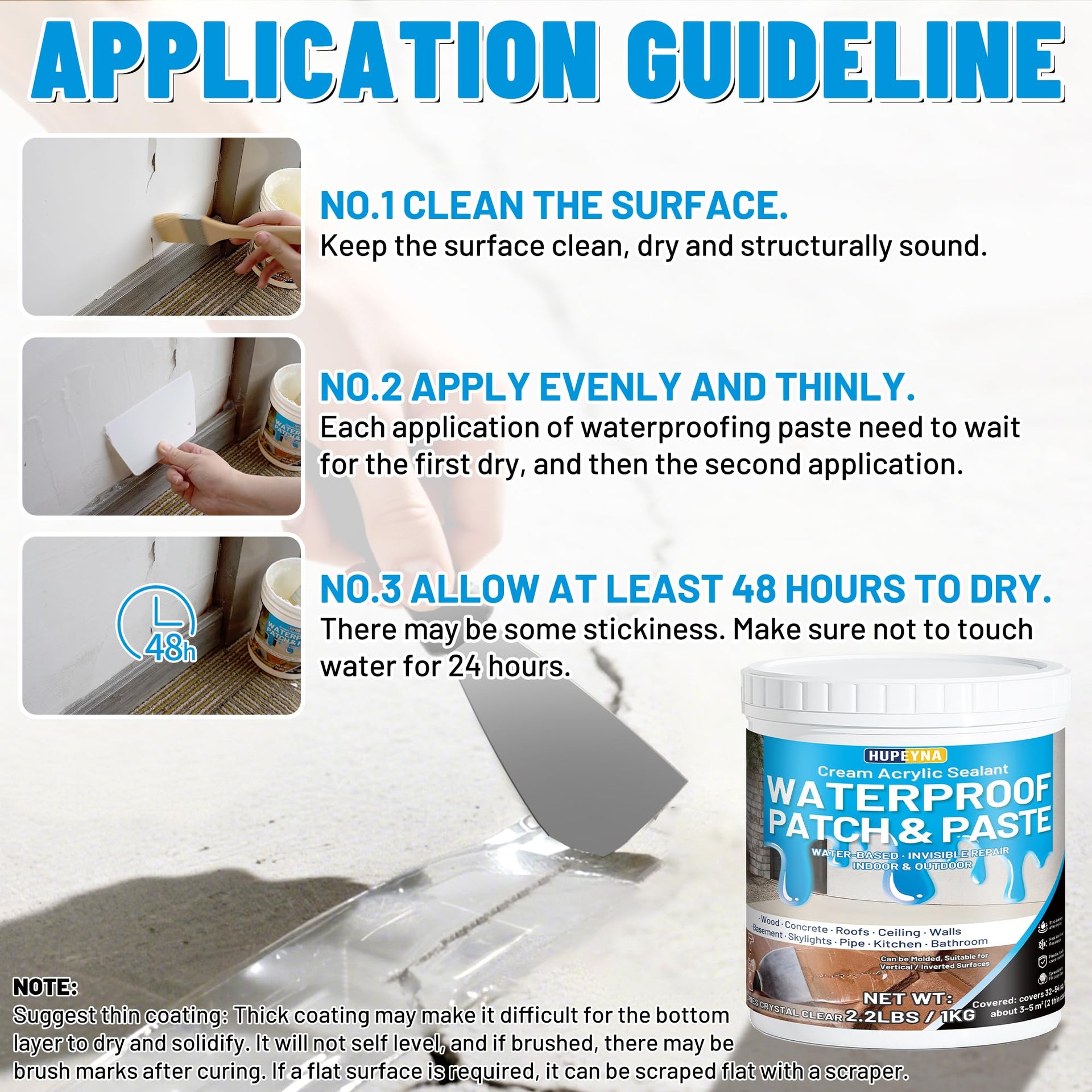Waterproof Patch & Seal Rubberized Sealant Paste