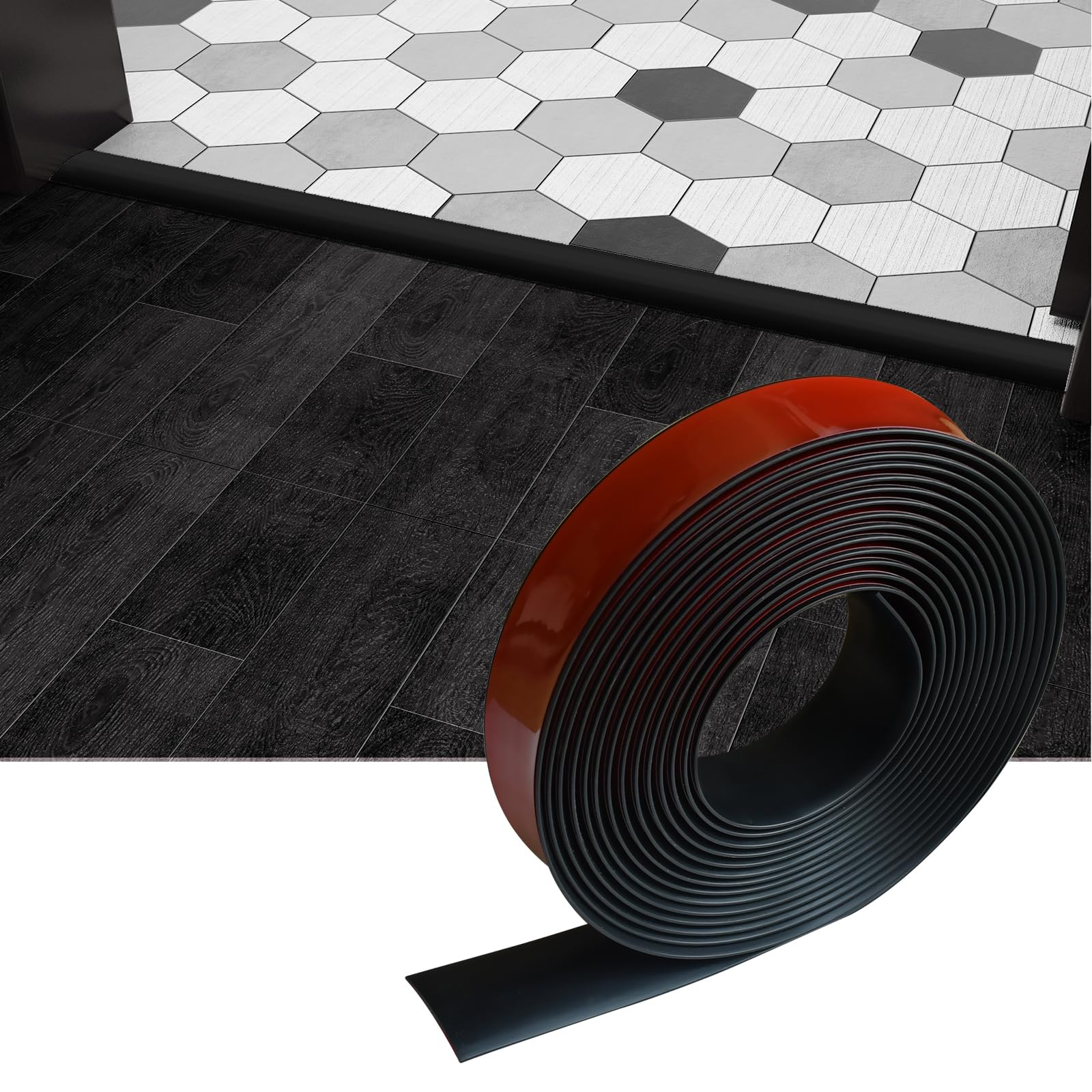 Floor Door Flat Transition Strip & Self Adhesive Floor Vinyl Floor Edge Trim Laminate Floor Gap Covering Joining Strip (236 Foot)