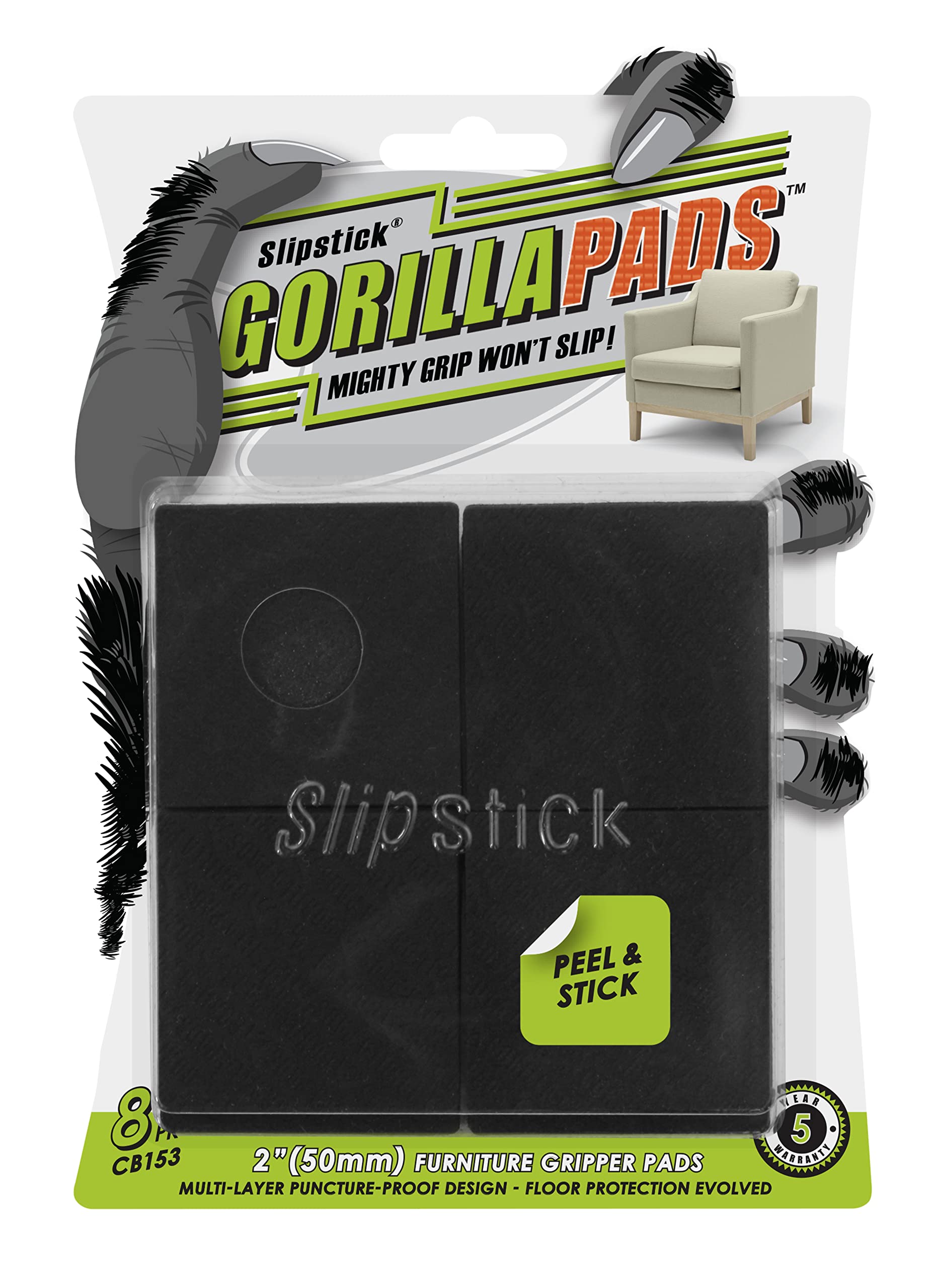 GorillaPads Non Slip Furniture Pads (8 Count)