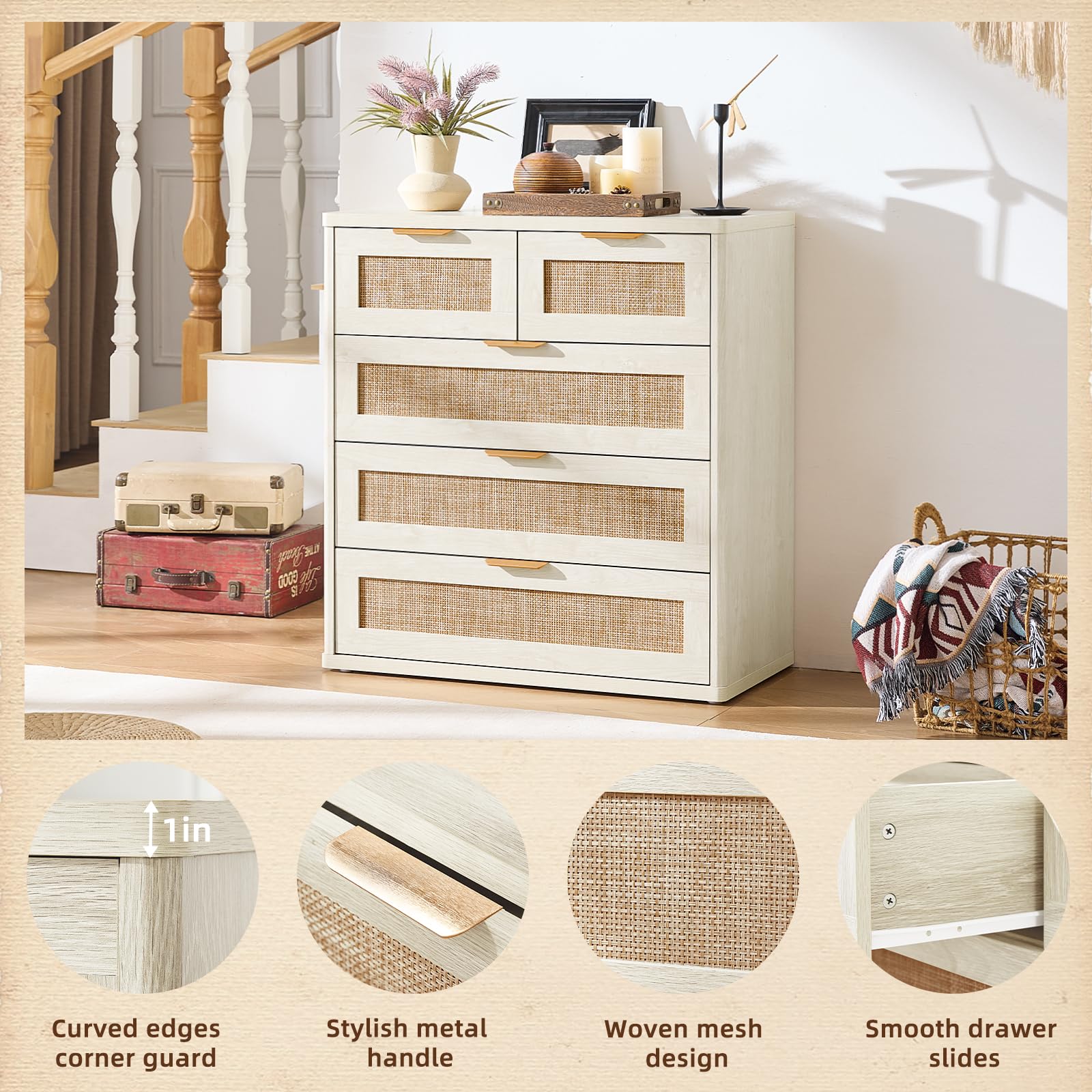 Rattan Dresser for Bedroom