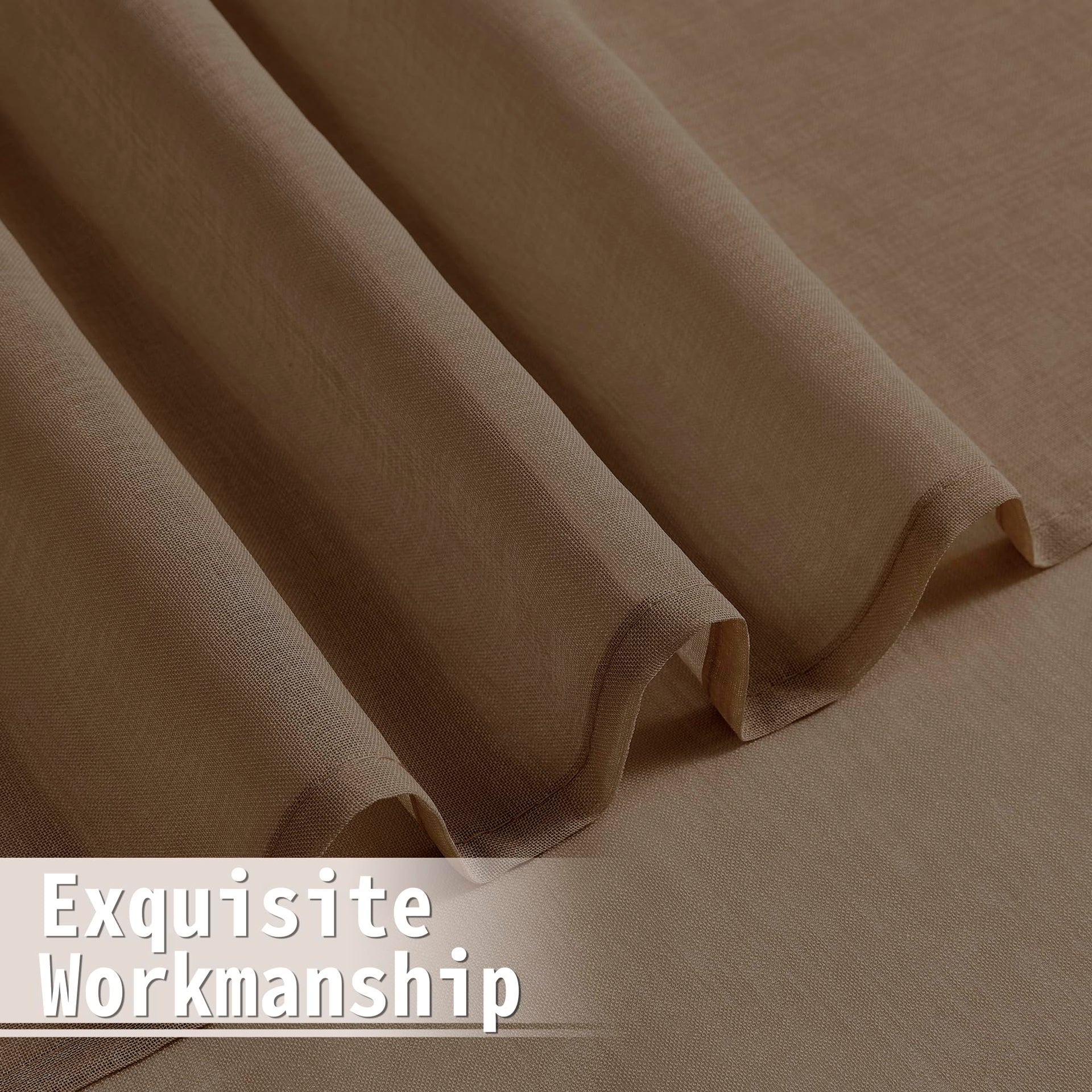 Sheer Door Curtain Closet Linen Textured Curtain Sheers Doorway Light Filtering Voile French Door Rod Pocket Curtains Patio Glass Doors