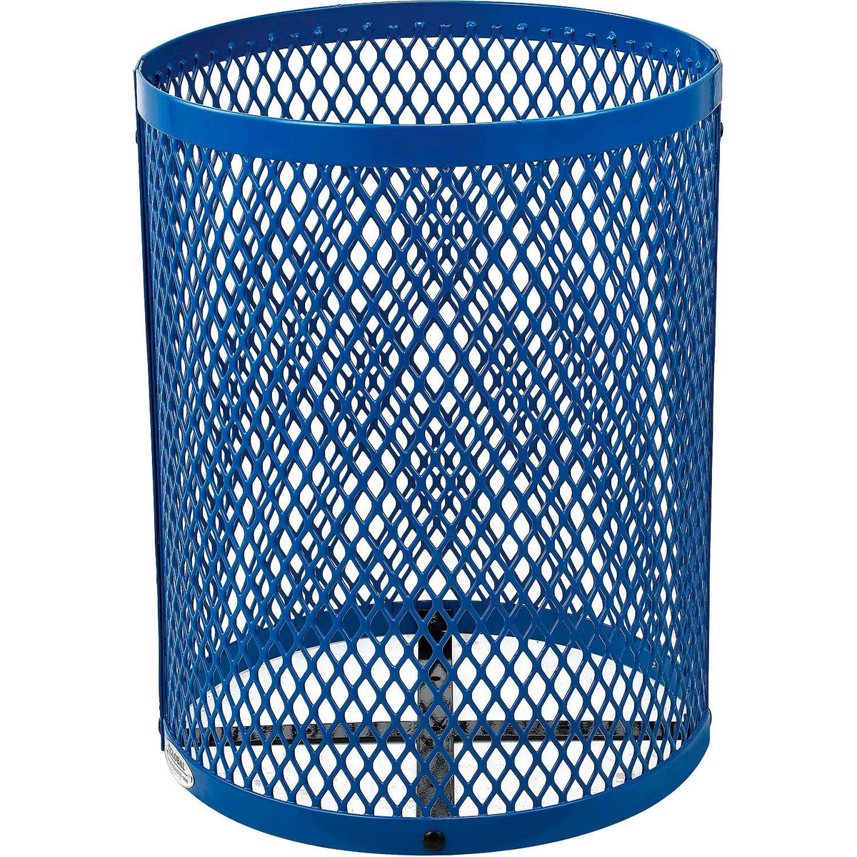 Outdoor Diamond Steel Trash Can with Rain Bonnet Lid