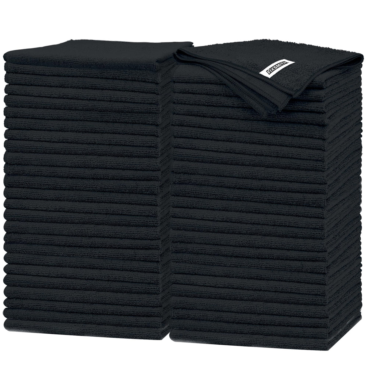 Black Microfiber Cleaning Cloth (50 Count)