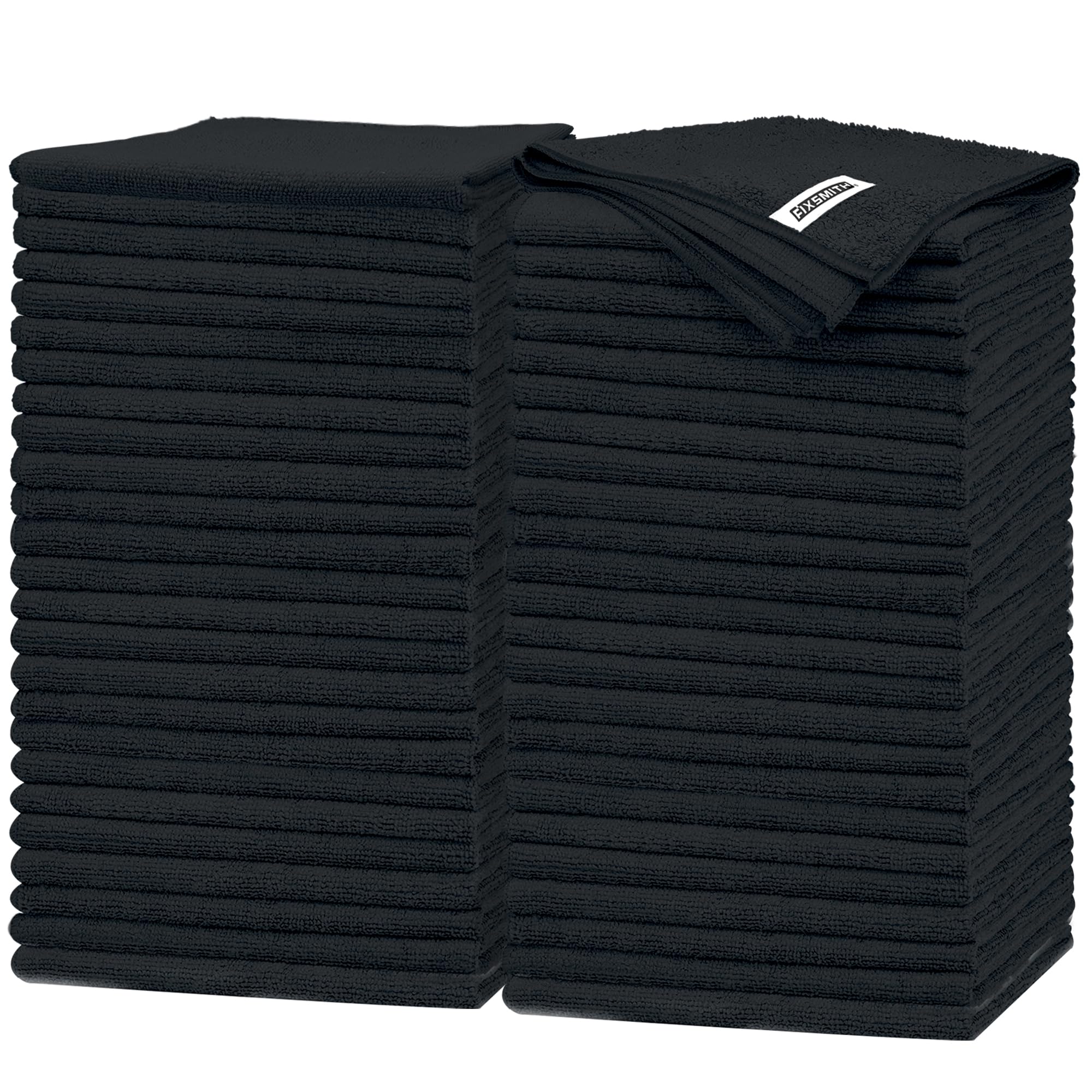 Black Microfiber Cleaning Cloth (50 Count)