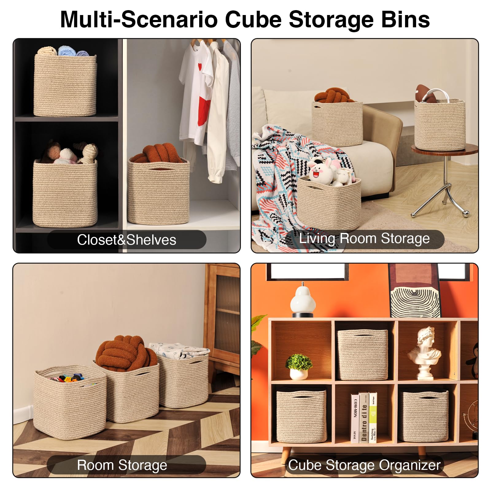 11 Inch Cube Storage Bins (3 Count)