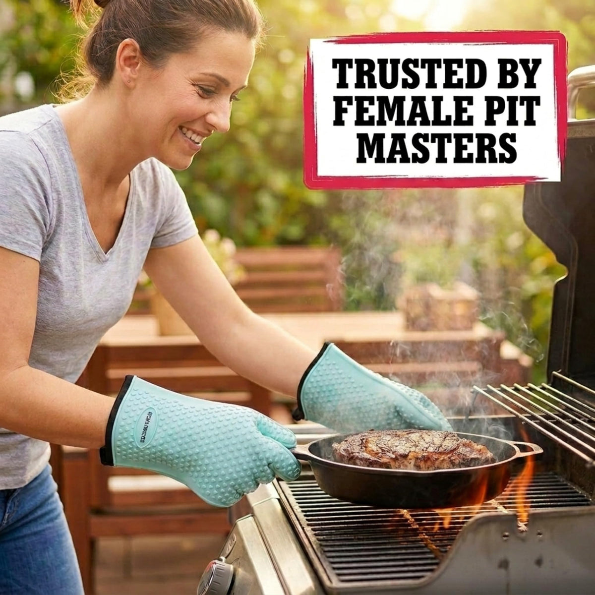 Silicone Smoker BBQ Gloves (2 Count)