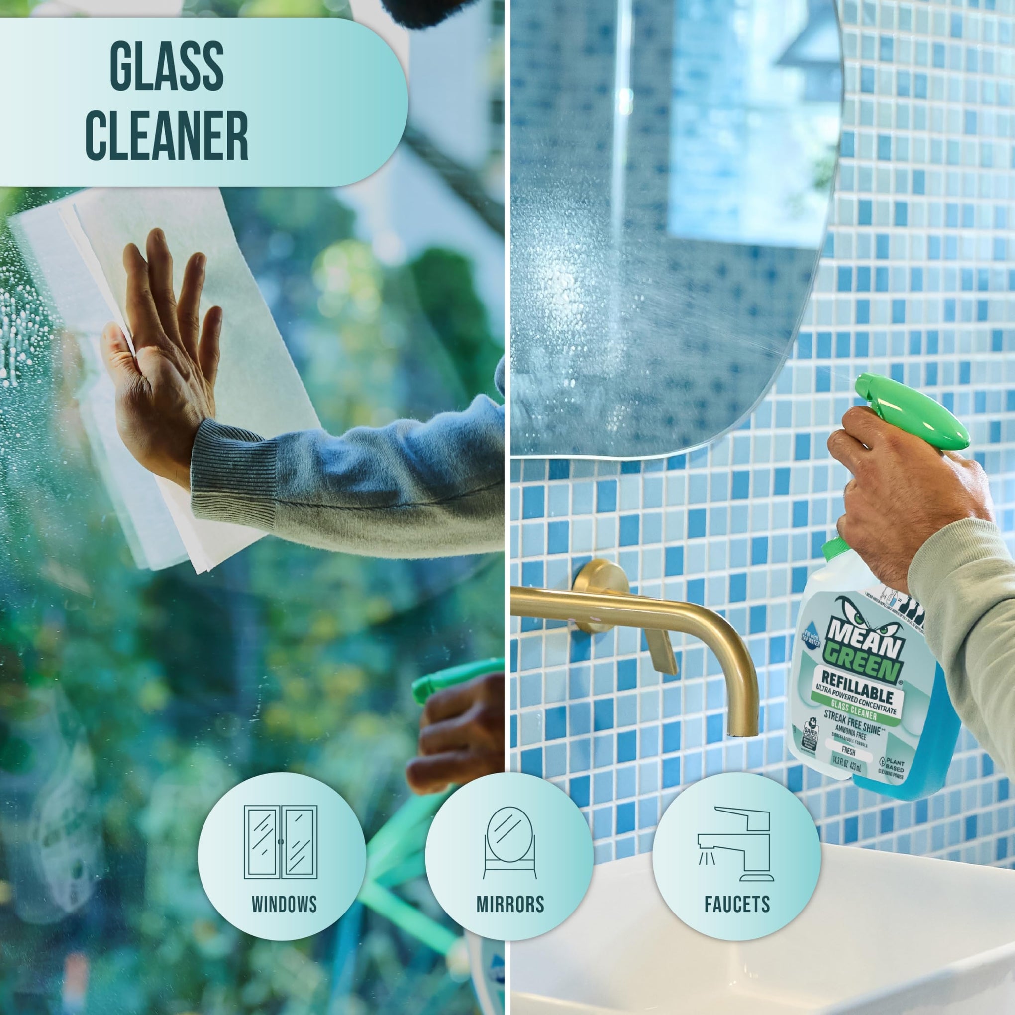 Refillable Ultra Powered Glass Cleaner Concentrate (14.3 Fl Oz) - ModHome Supplies