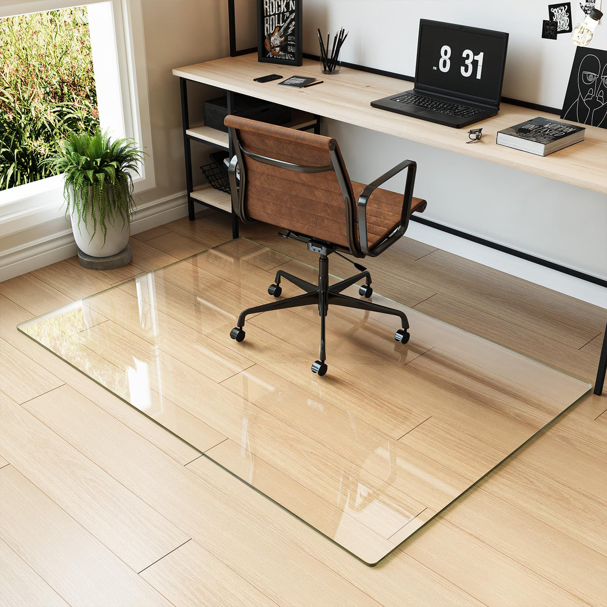 36" x 55" Office Chair Mat for Hardwood Floors & Carpets