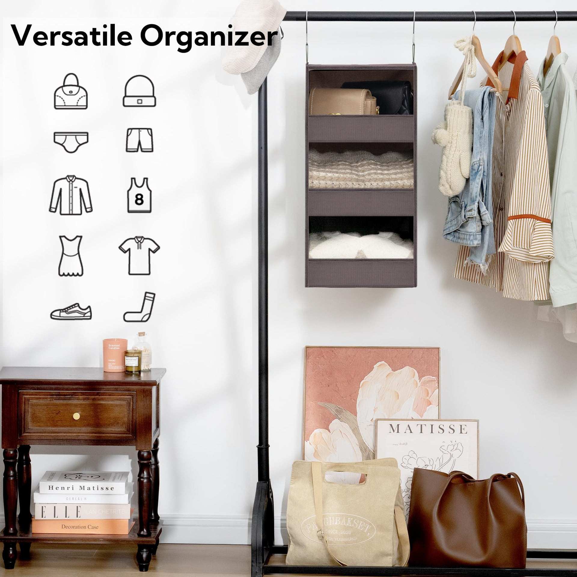 3 Shelf Hanging Closet Organizer (2 Count)