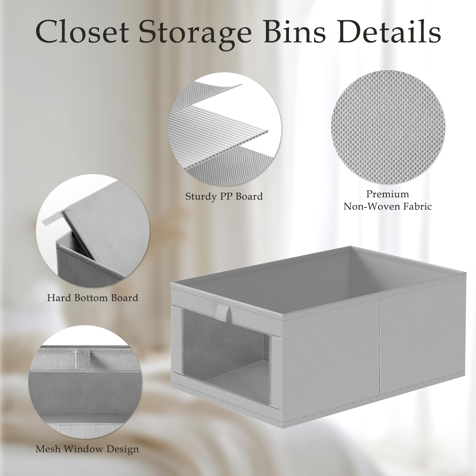 6 Pack Linen Closet Organizers and Storage (6 Count)