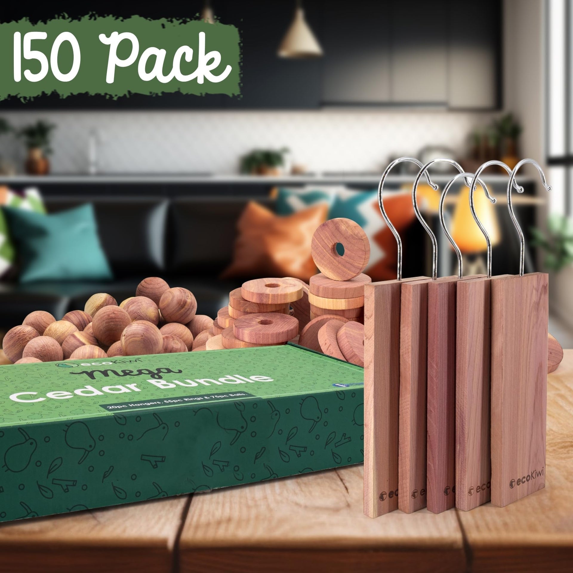 Cedar Bundle for Clothes Storage (150 Count)