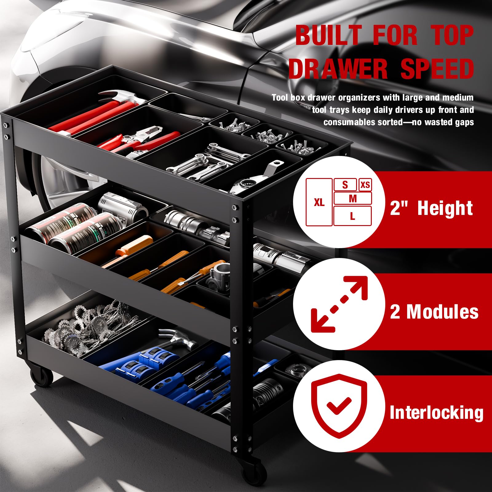 10 PCS Tool Box Drawer Organizers (10 Count)