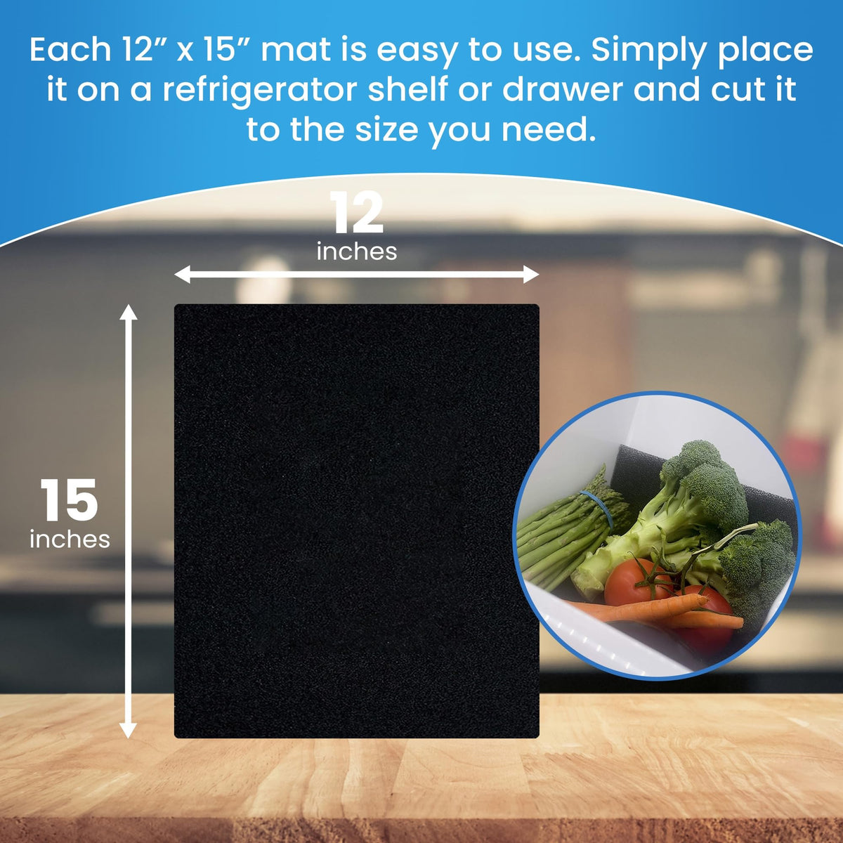 FreshMats Refrigerator Bin Liner (5 Sq Ft)