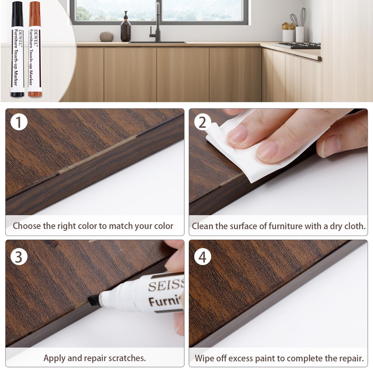 Wood Furniture Repair Kit (8.4 Fl Oz)