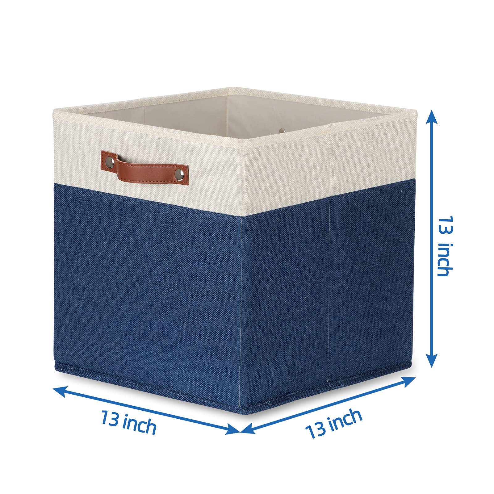 Fabric Storage Bins for Cube Organizer 4 Pack Cube Storage Bins 13 Storage Cubes for Shelves Storage Baskets for Organizing Books