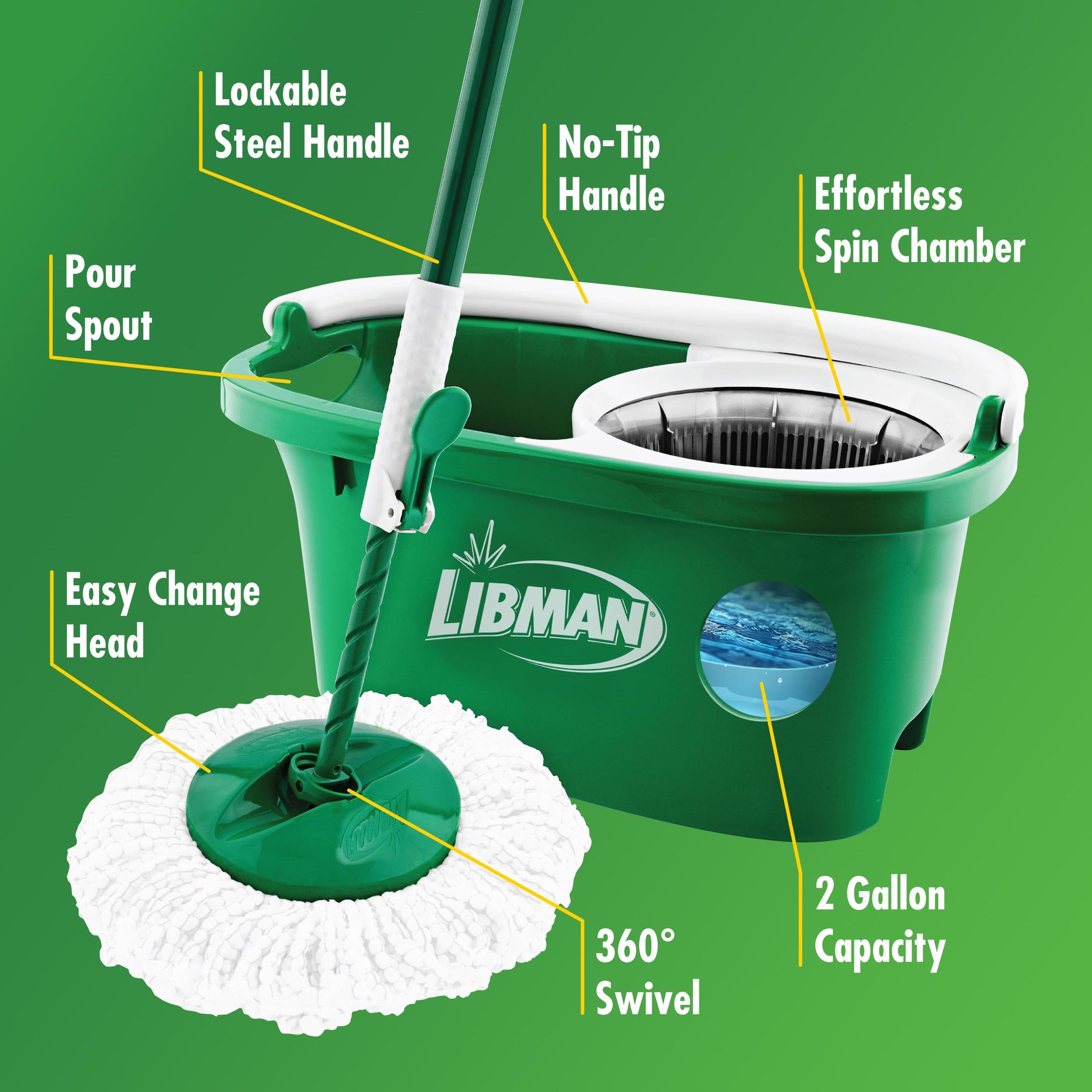 Libman Tornado Spin Mop System with Bucket & Wringer