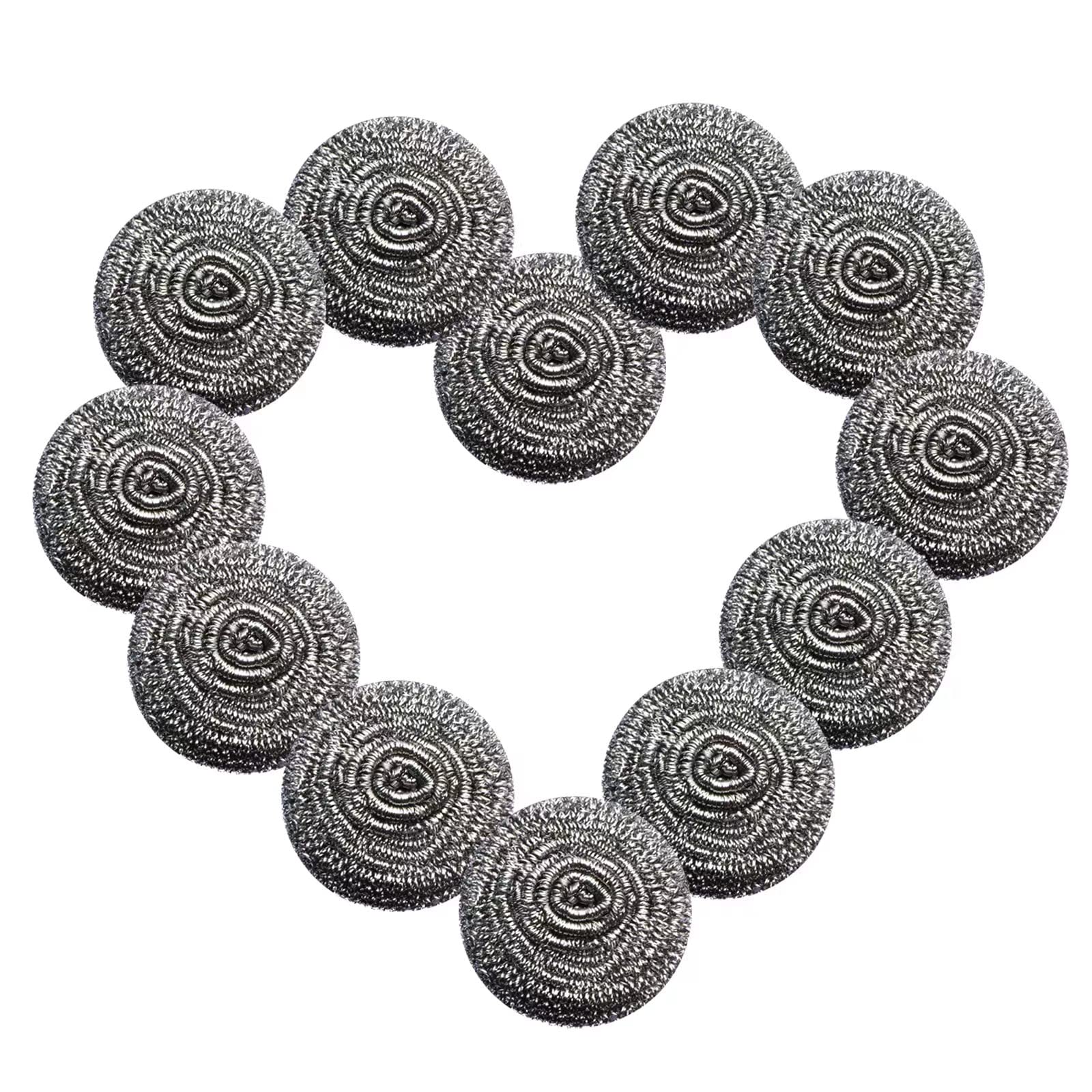 12Pcs Steel Wool Scrubber (12 Count)
