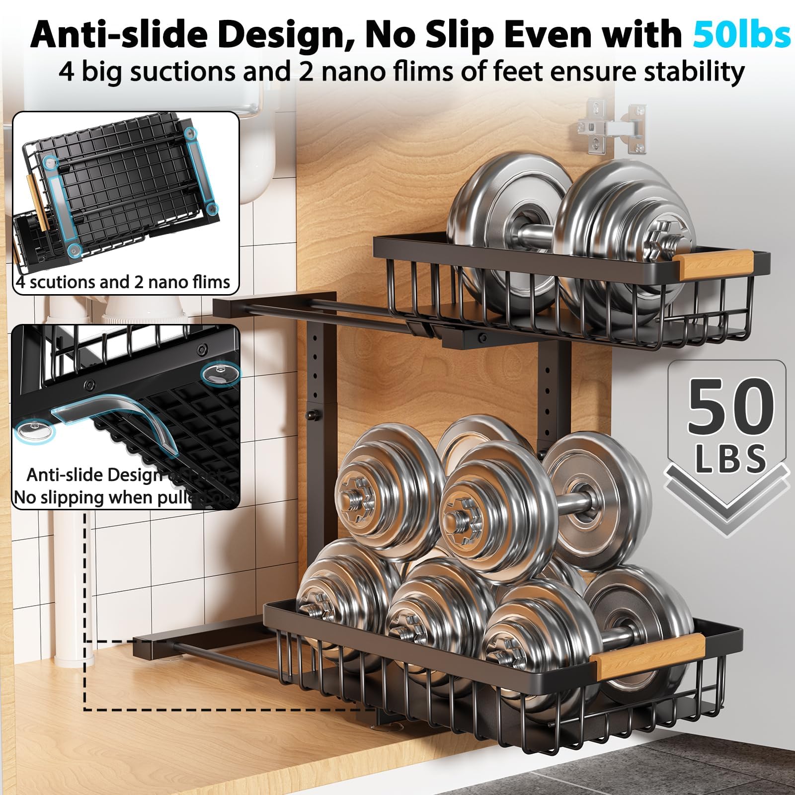 Under Sink Organizer 2 Pack (2 Count)