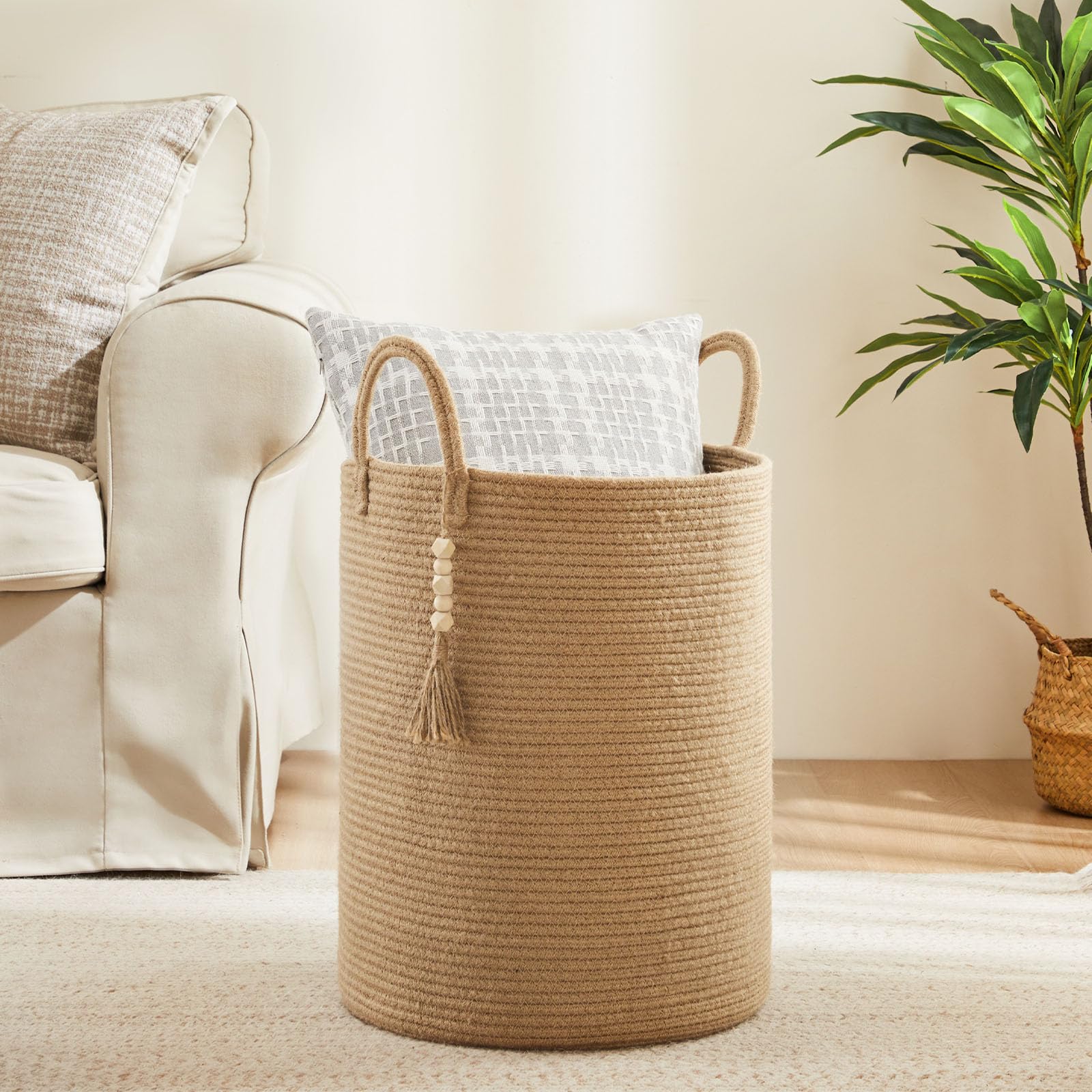 Jute Rope Laundry Hamper