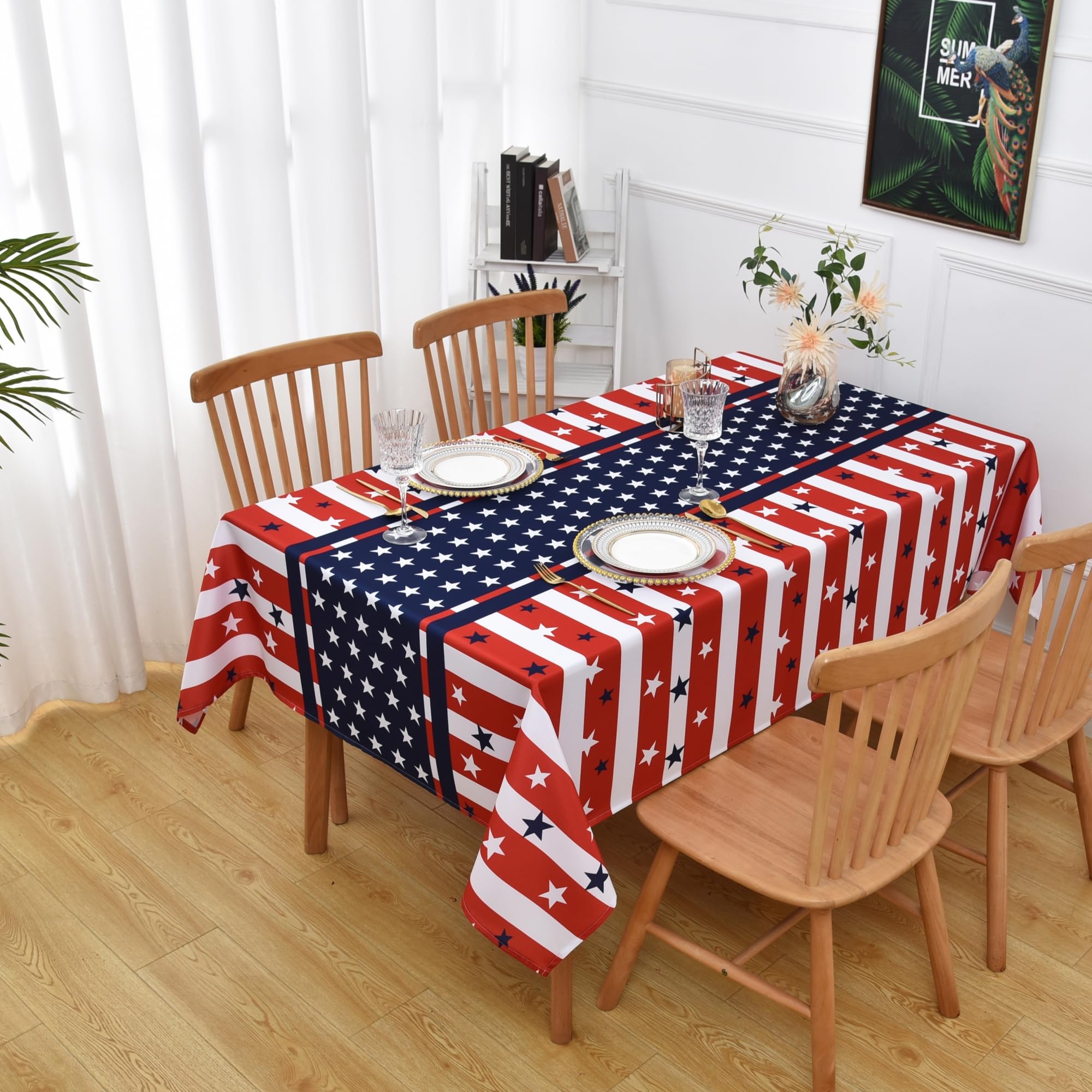 Waterproof Patriotic Tablecloth Fabric