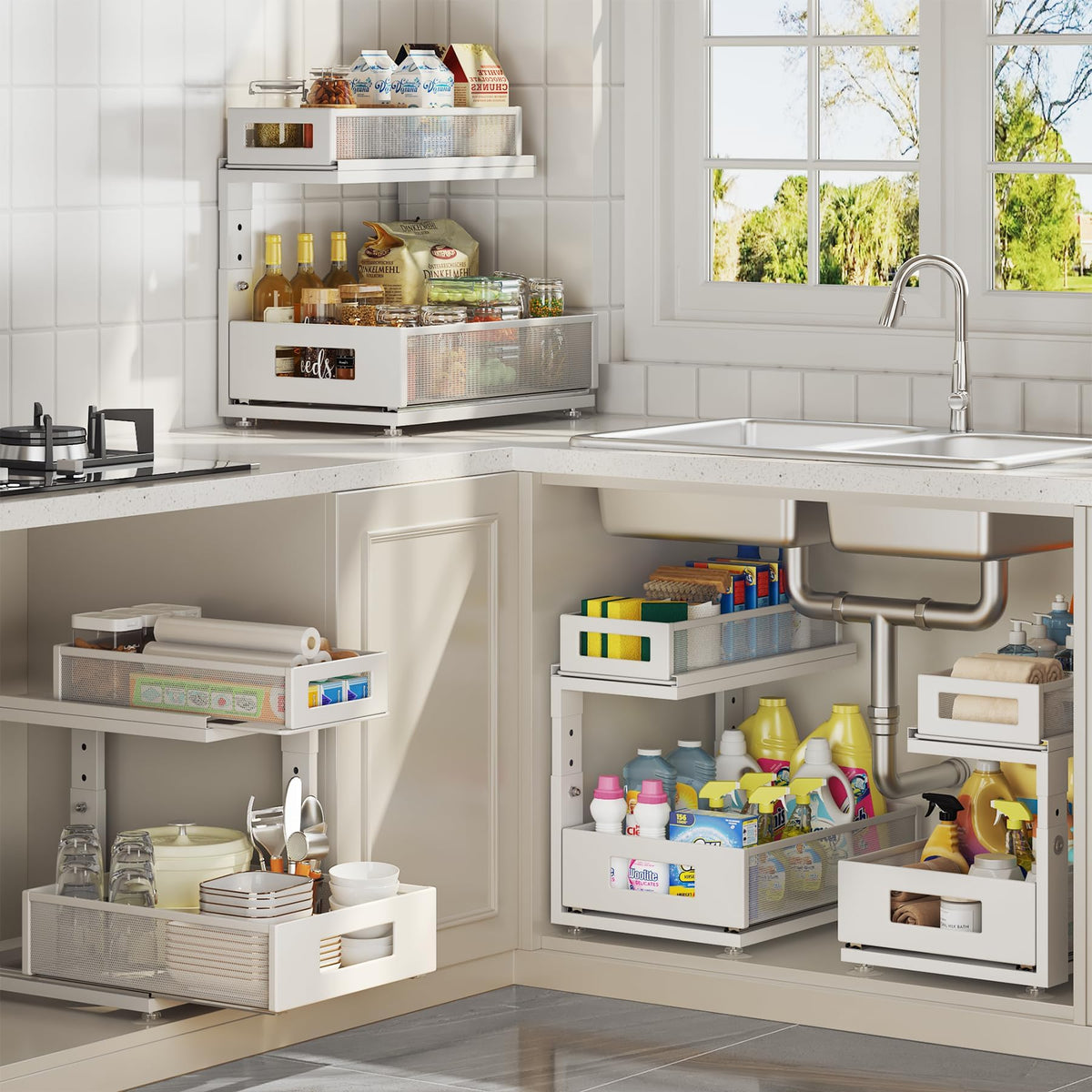 2 Pack Under Sink Organizer With Next (2 Count)