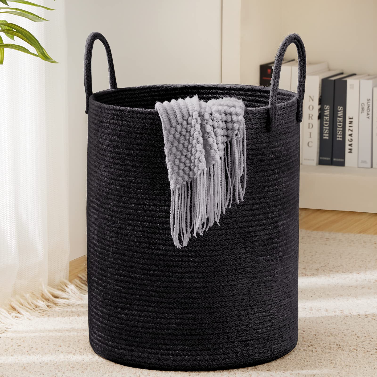 Woven Rope Laundry Hamper Basket - ModHome Supplies