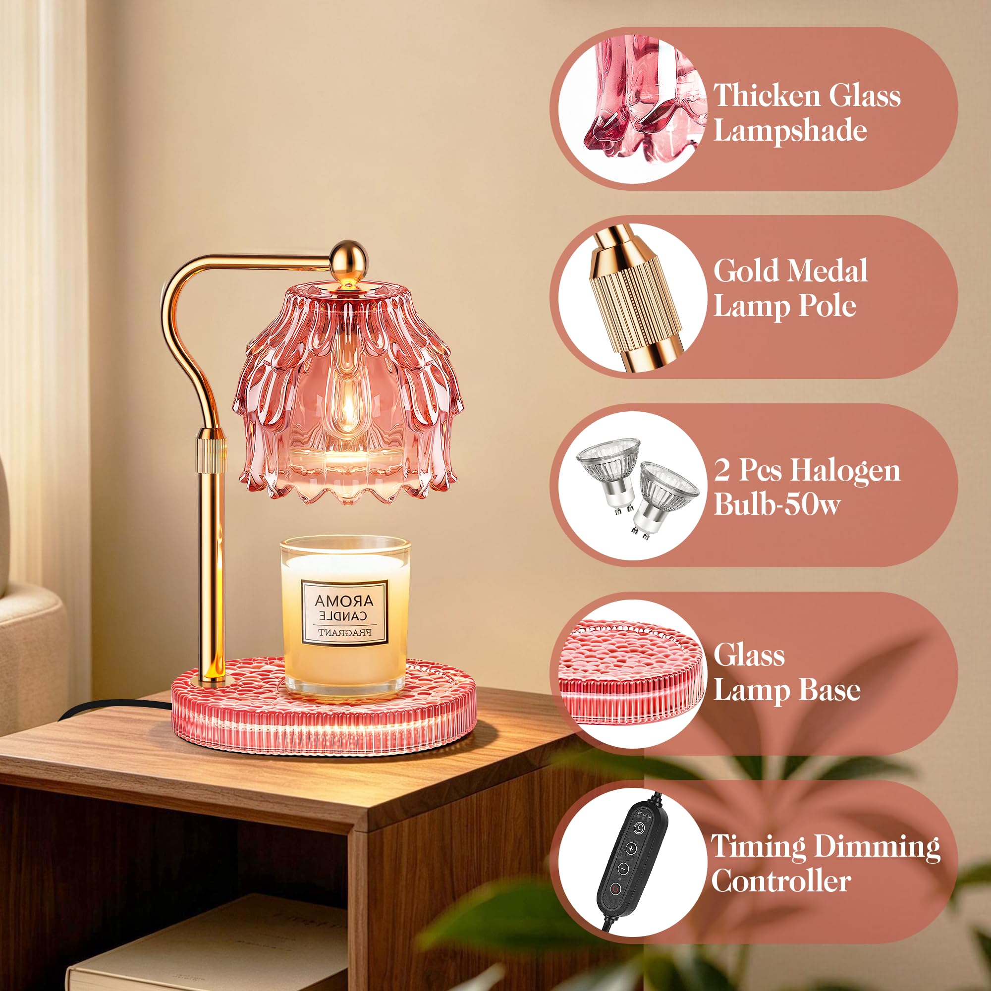 Candle Warmer Lamp with Timer Dimmer