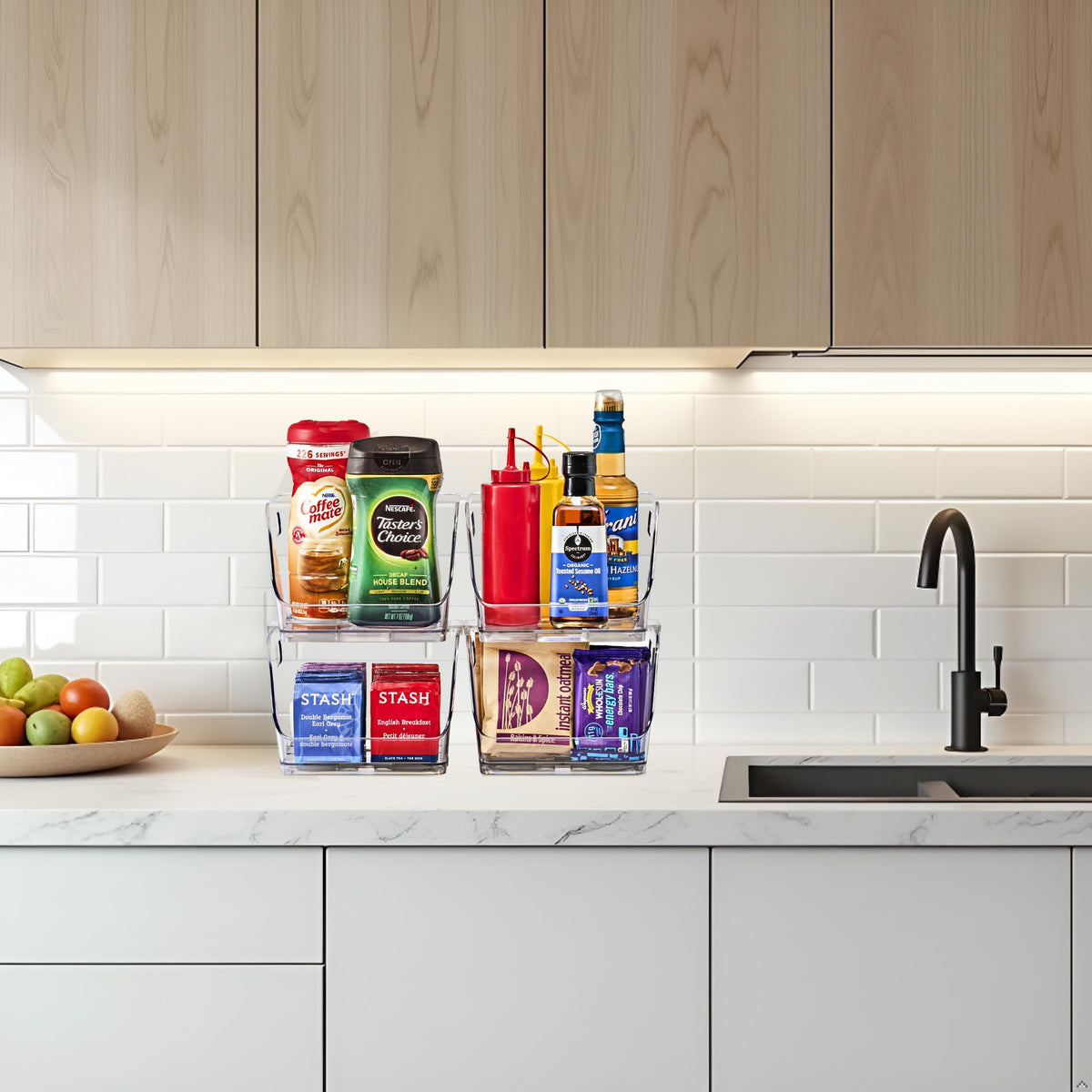 Stackable Storage Bins Open Front