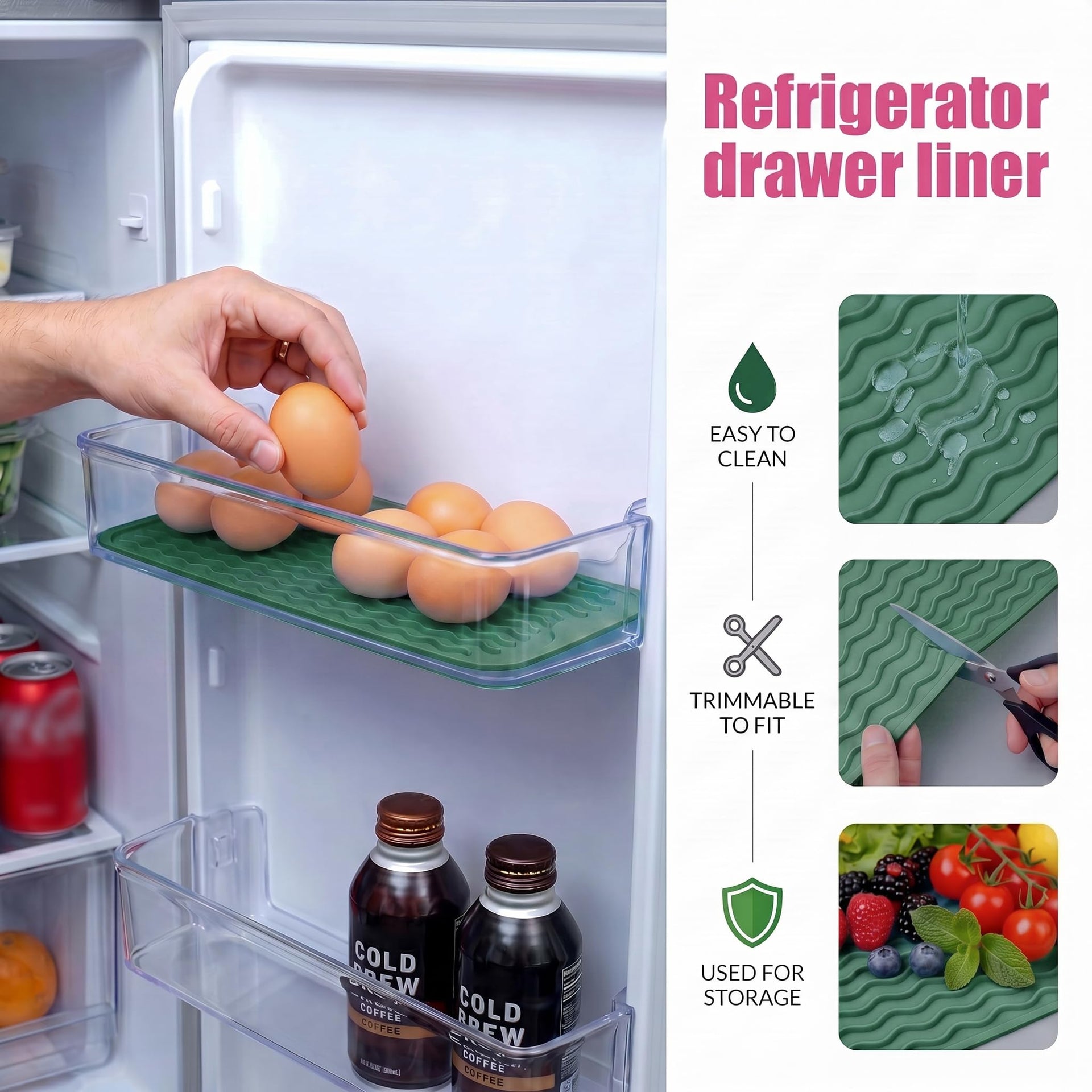 Silicone Dish Drying Mat for Multiple Usage
