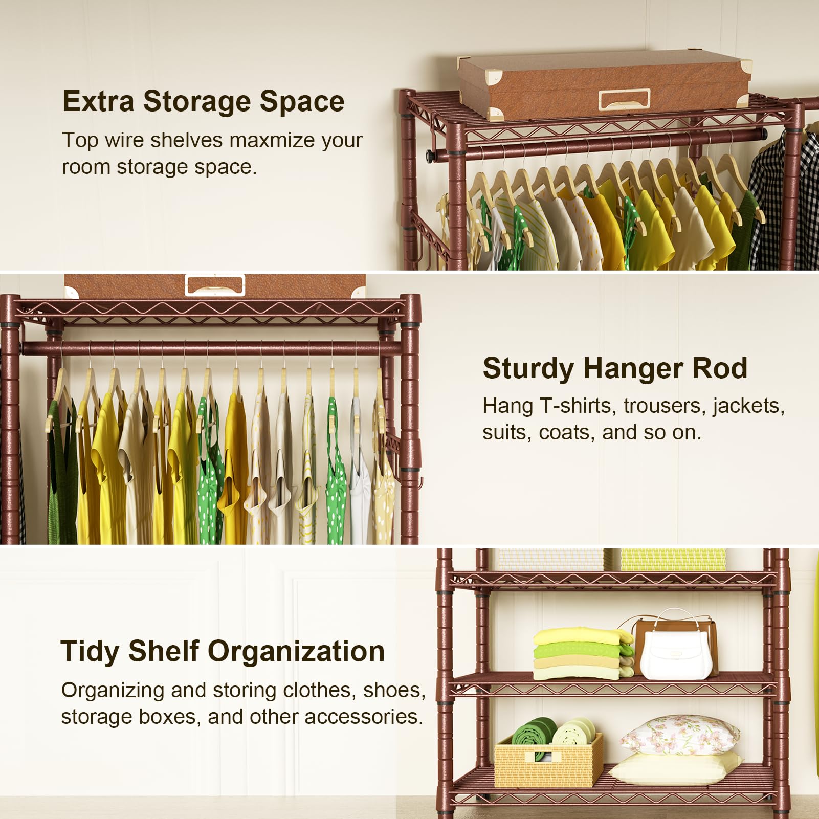 E1 Heavy Duty Closet Garment Rack