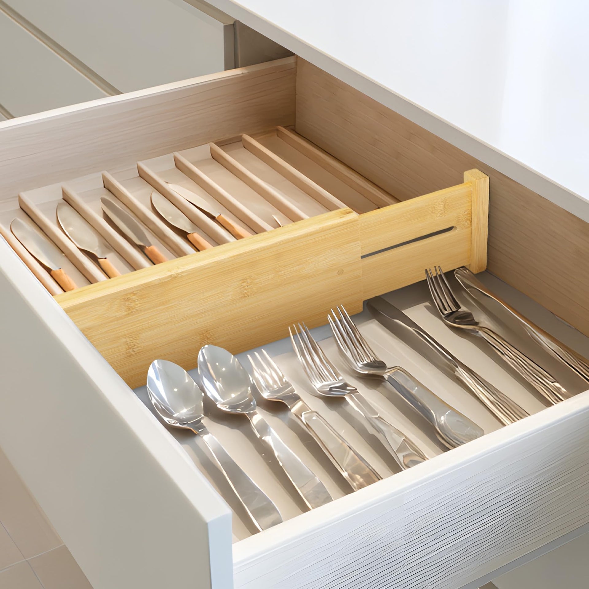 6 Pack Bamboo Drawer Dividers