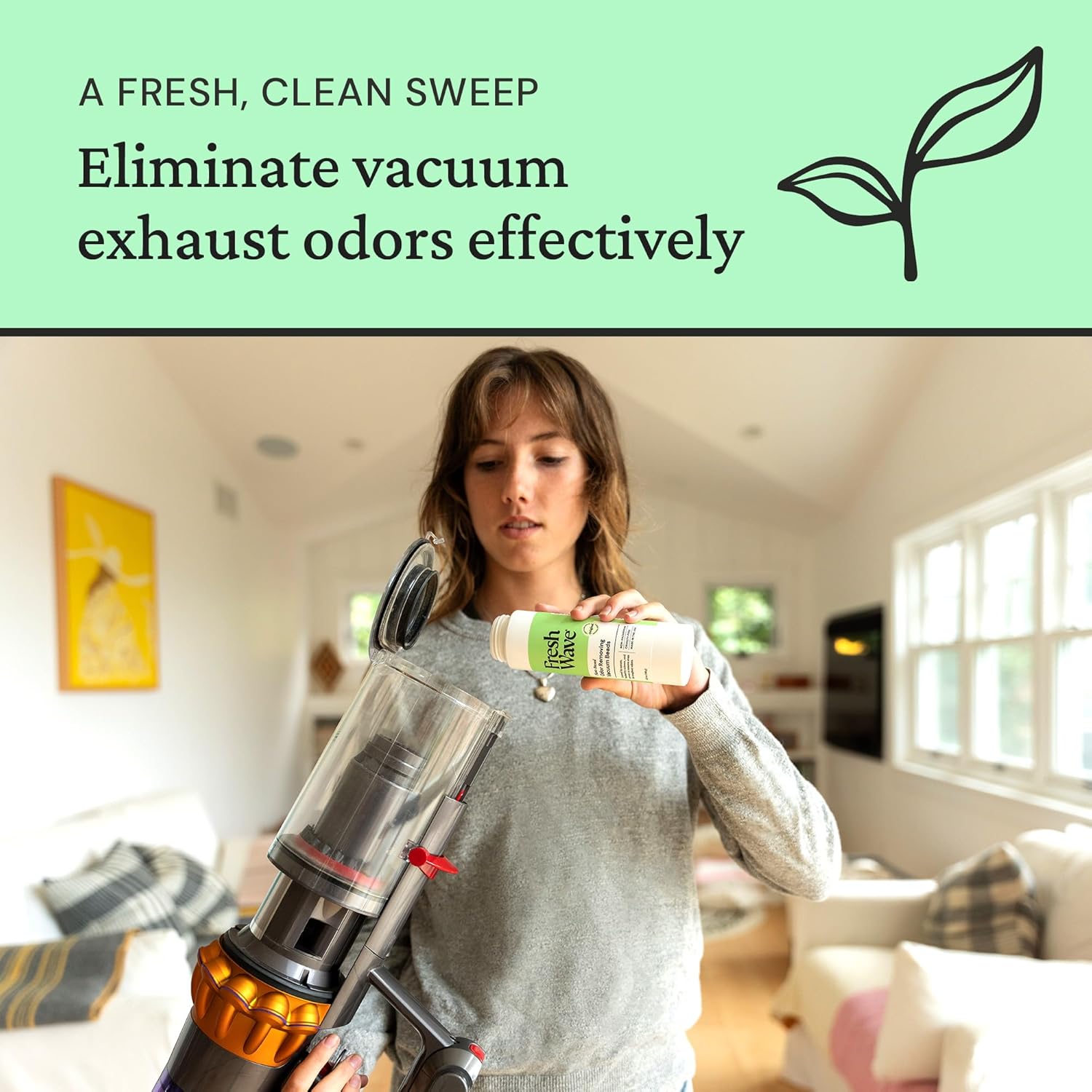 Fresh Wave Vacuum Odor Eliminating & Deodorizer Beads, 5.25 oz. - Safer Odor Relief, Natural Plant-Based Odor Eliminator, Odor Absorbers for Home, Keeps Vacuum Fresh Between Uses