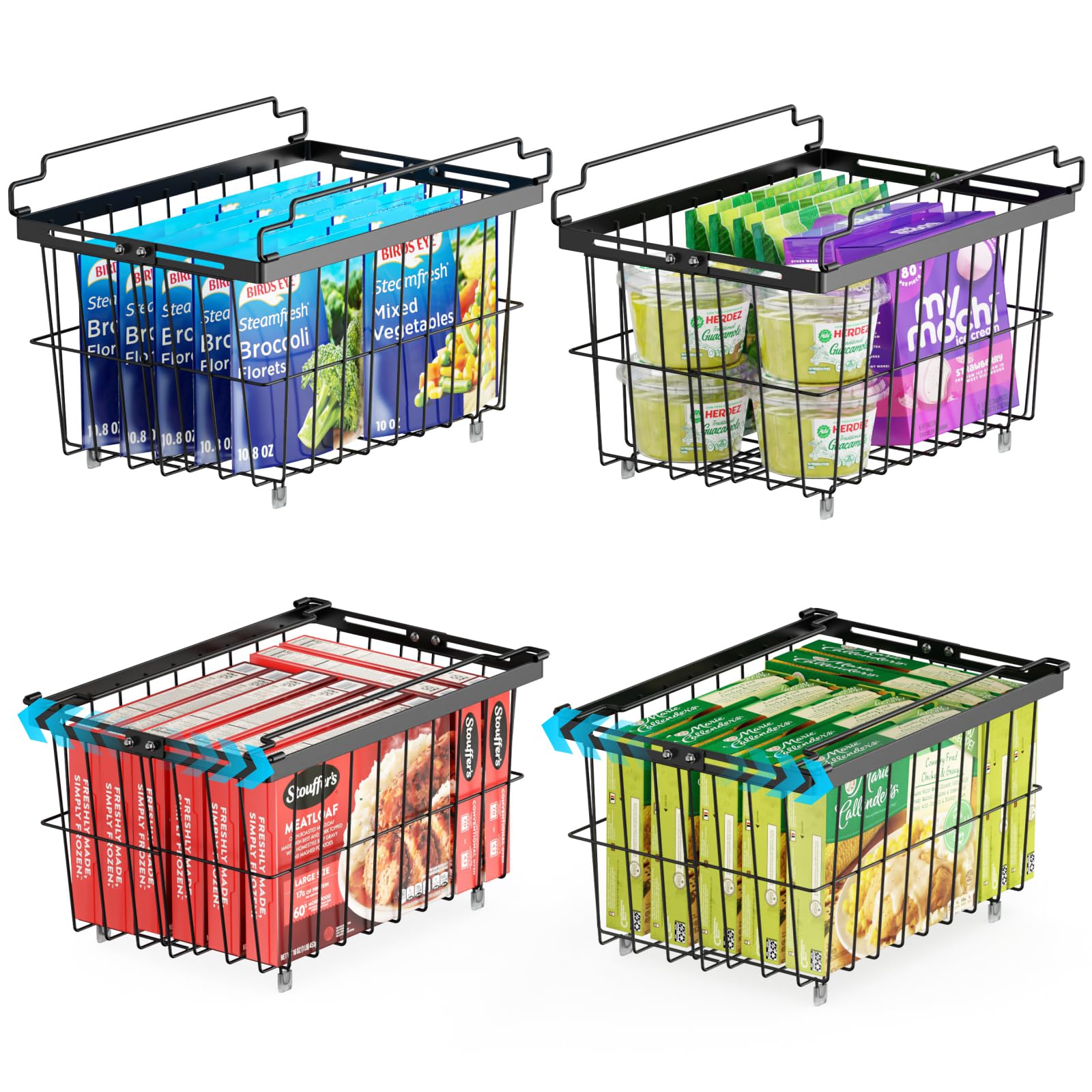 Chest Freezer Organizer Bins (4 Count)