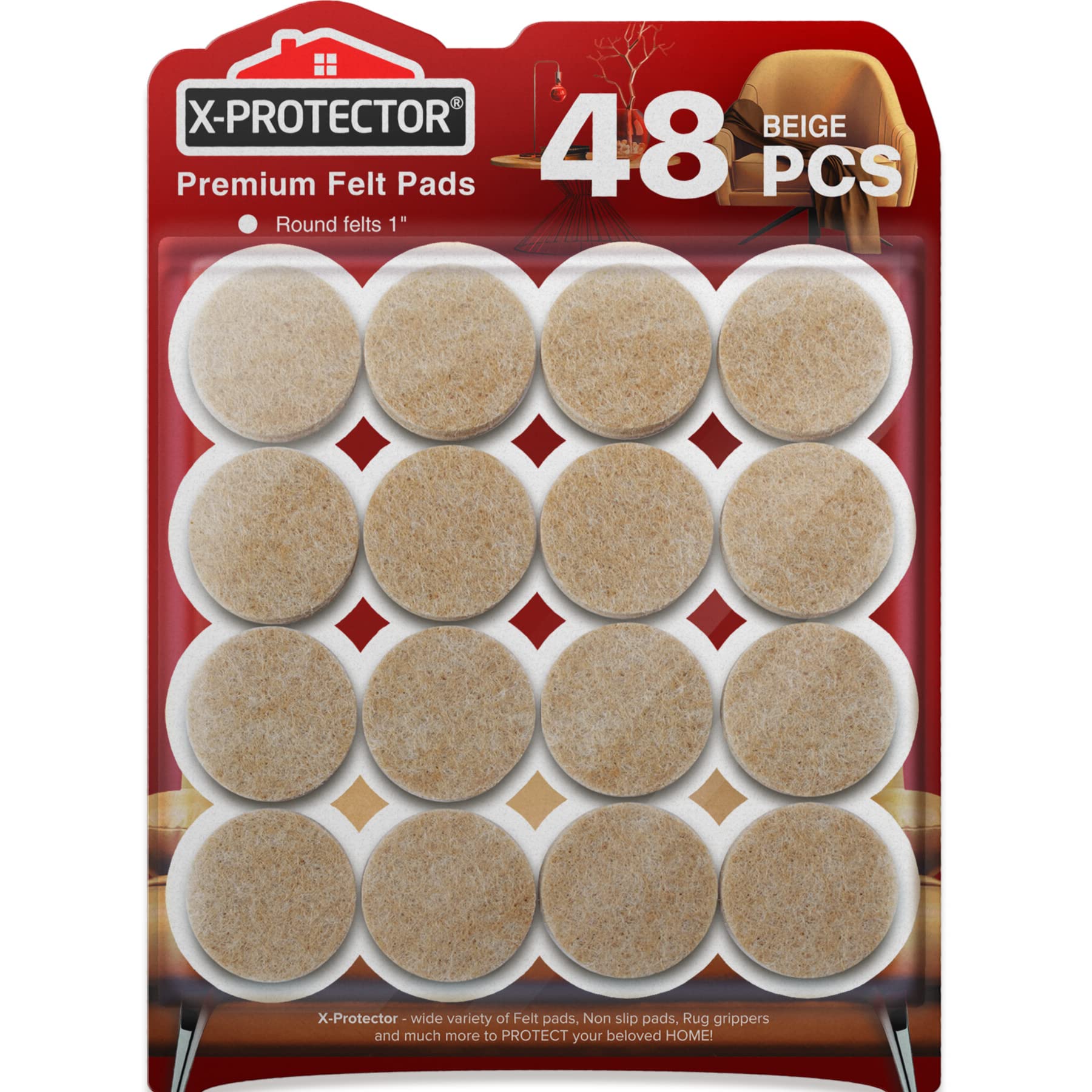 Best Felt Furniture Pads X (48 Count)