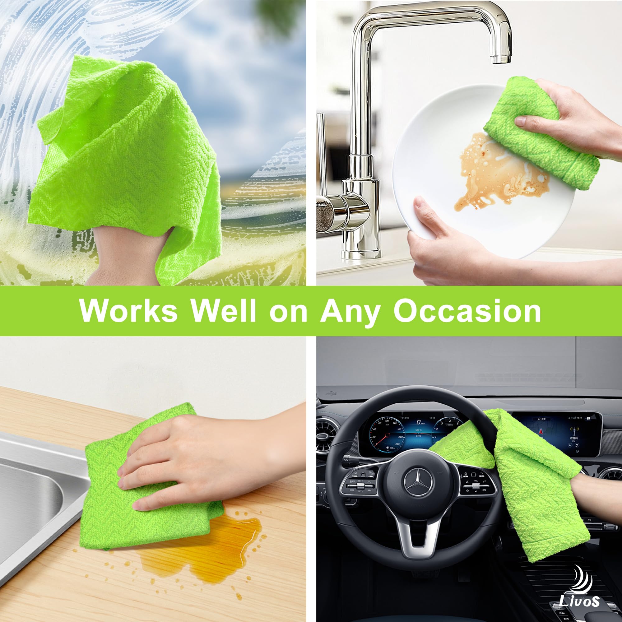 Microfiber Cleaning Cloth Roll (80 Count)