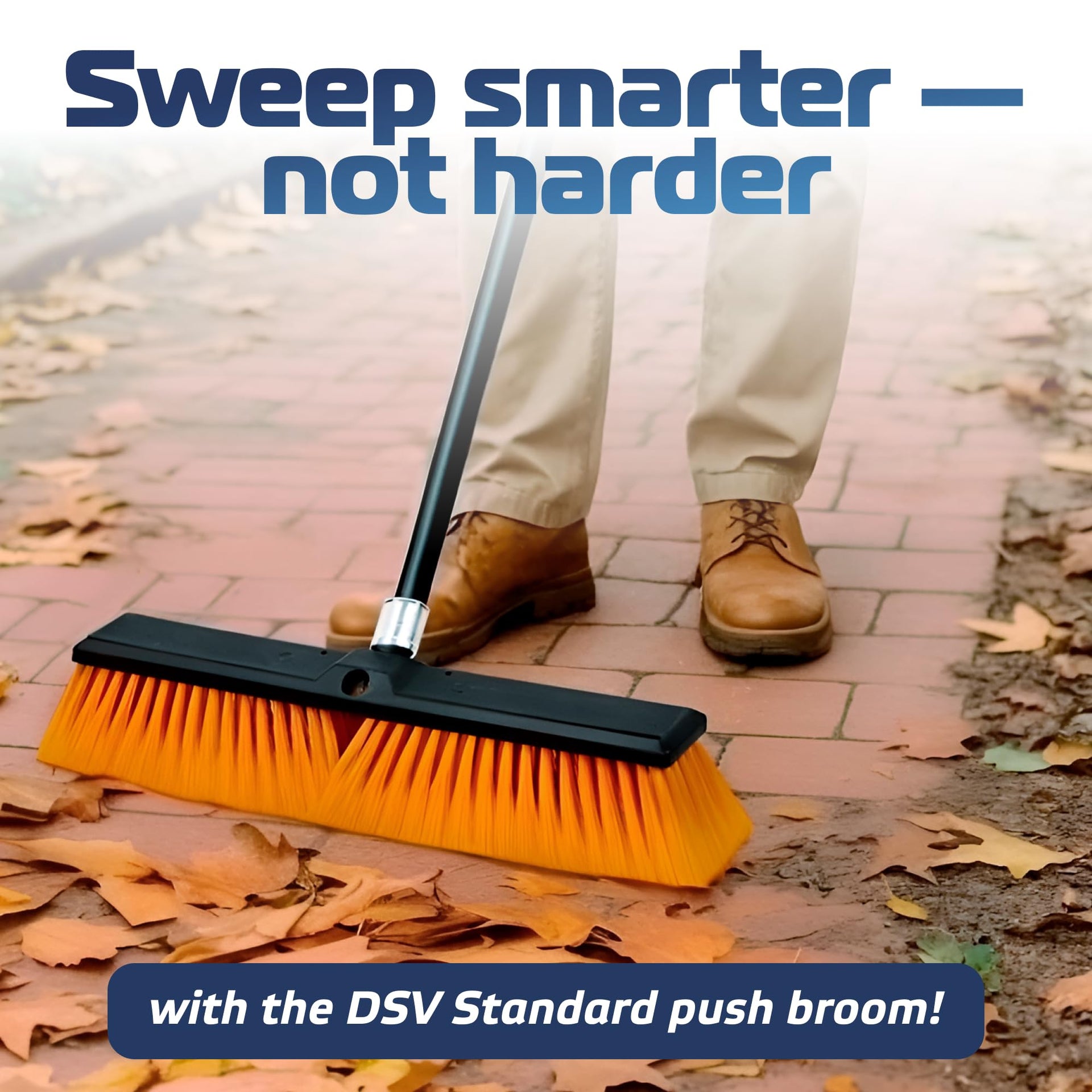 18’’ Push Broom Outdoor Heavy Duty with 59.4’’ Long Handle