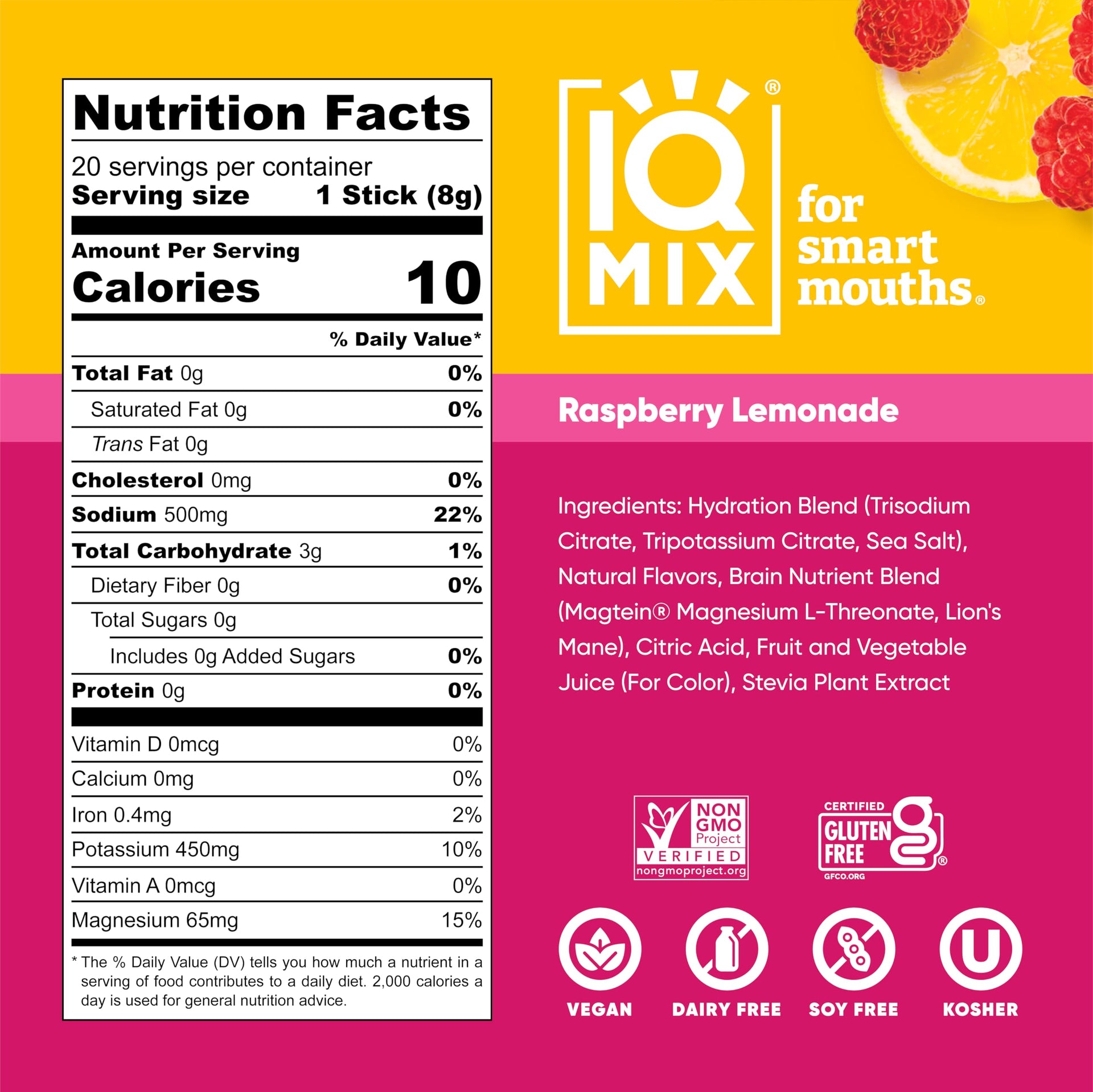 IQMIX Hydration Electrolytes Powder Packets (20 Count)