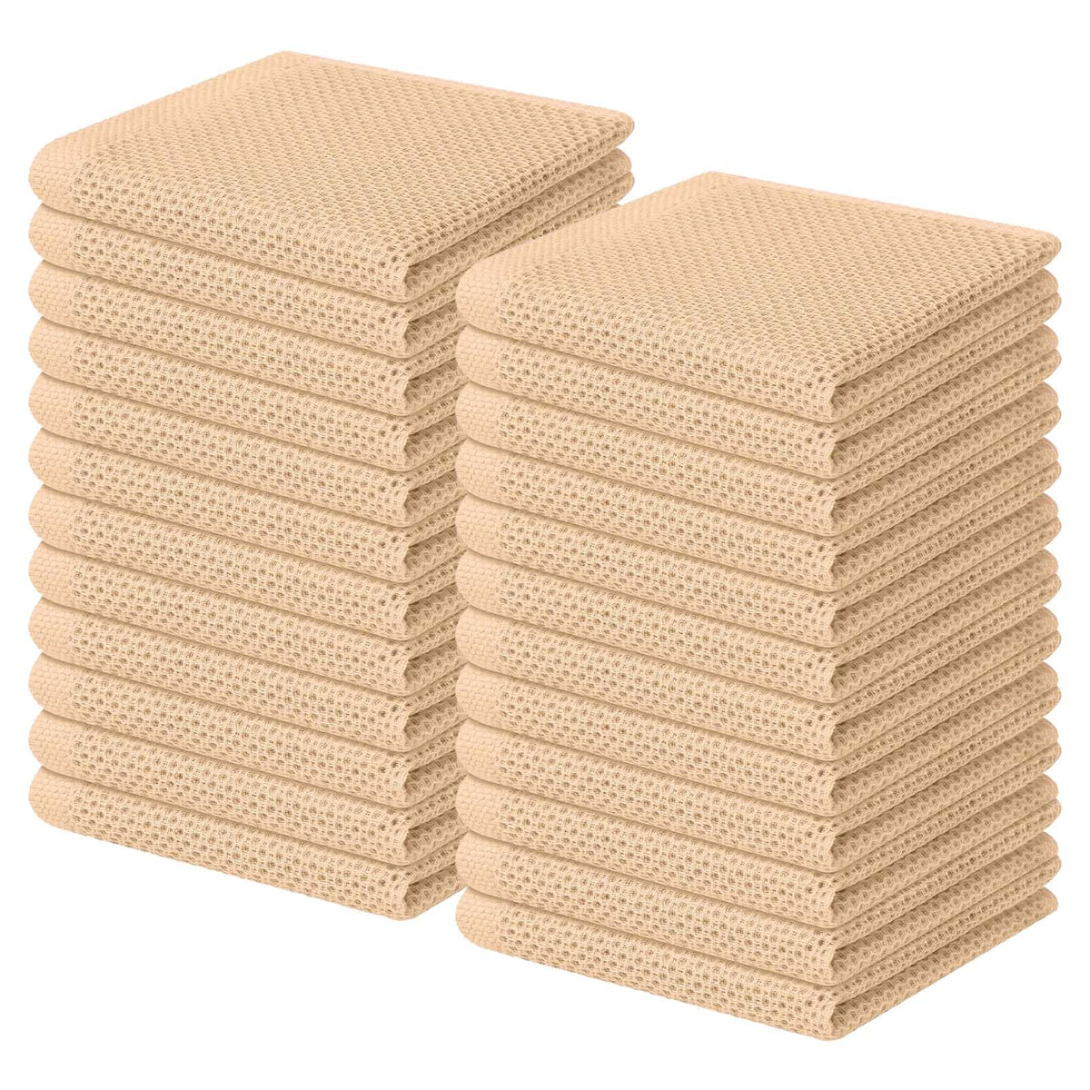 100% Cotton Waffle Weave Kitchen Dish Cloths 24 (24 Count)