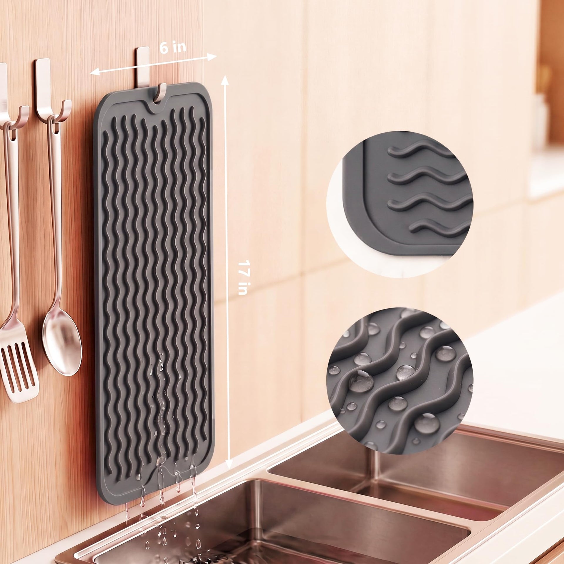 Silicone Dish Drying Mat for Multiple Usage