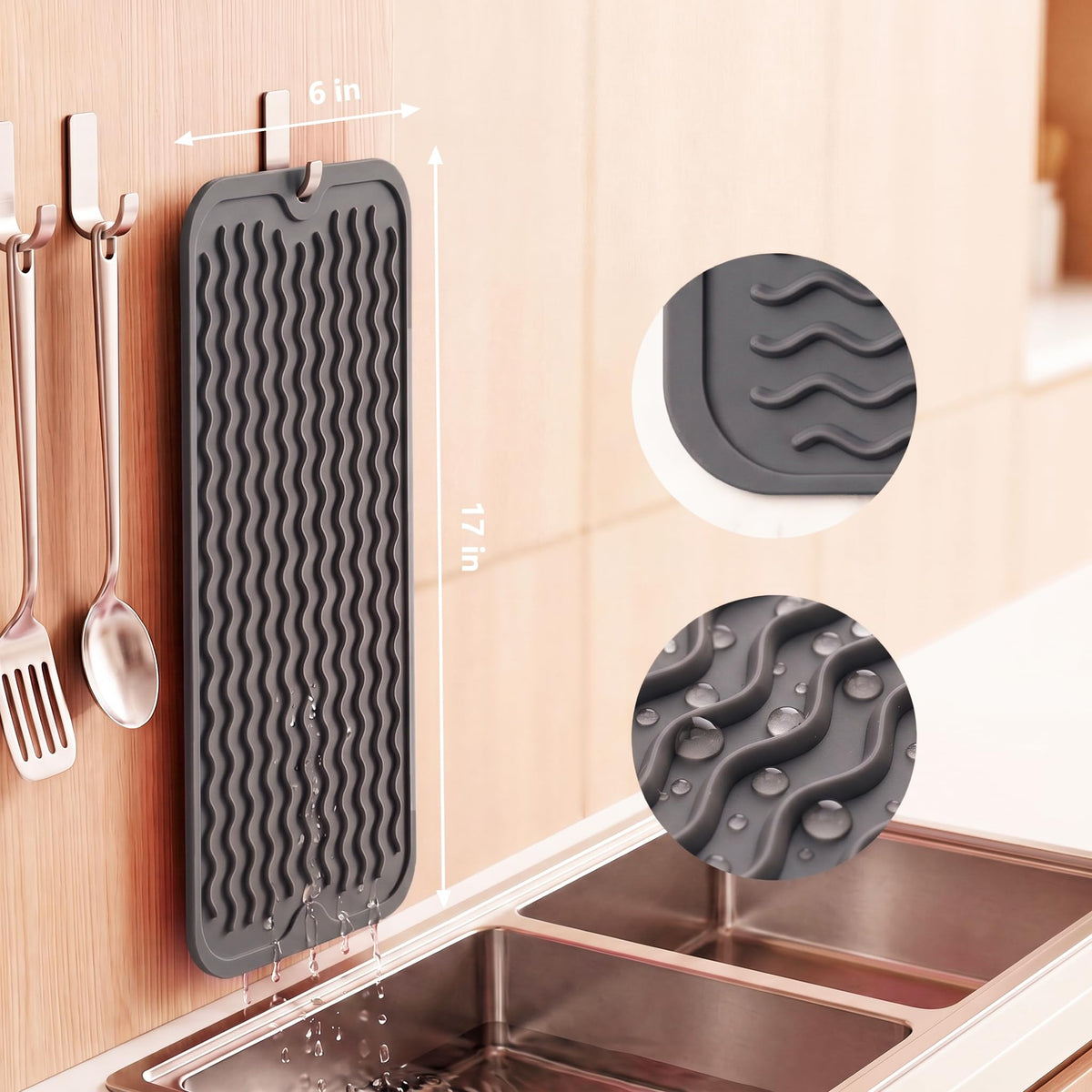 Silicone Dish Drying Mat for Multiple Usage