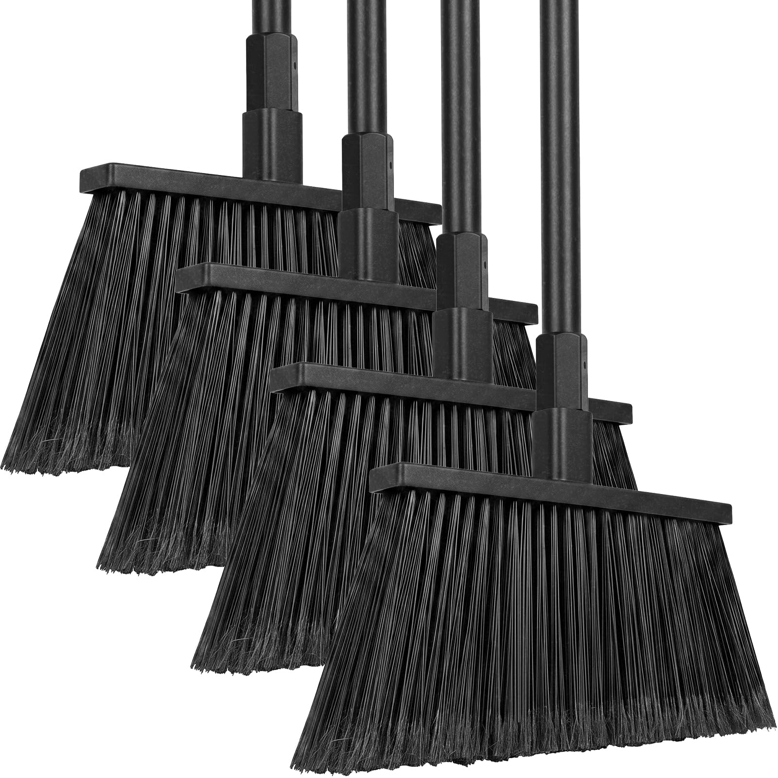 4 Pack Heavy Duty Brooms Outdoor for Floor Cleaning (4 Count)