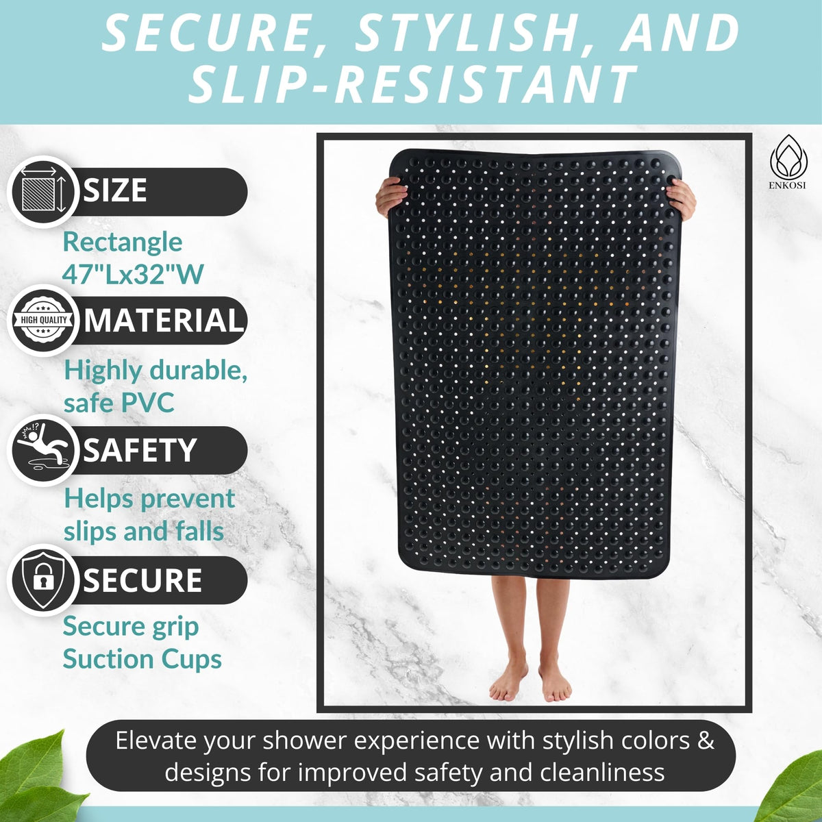 Extra Large Shower Mat Non Slip