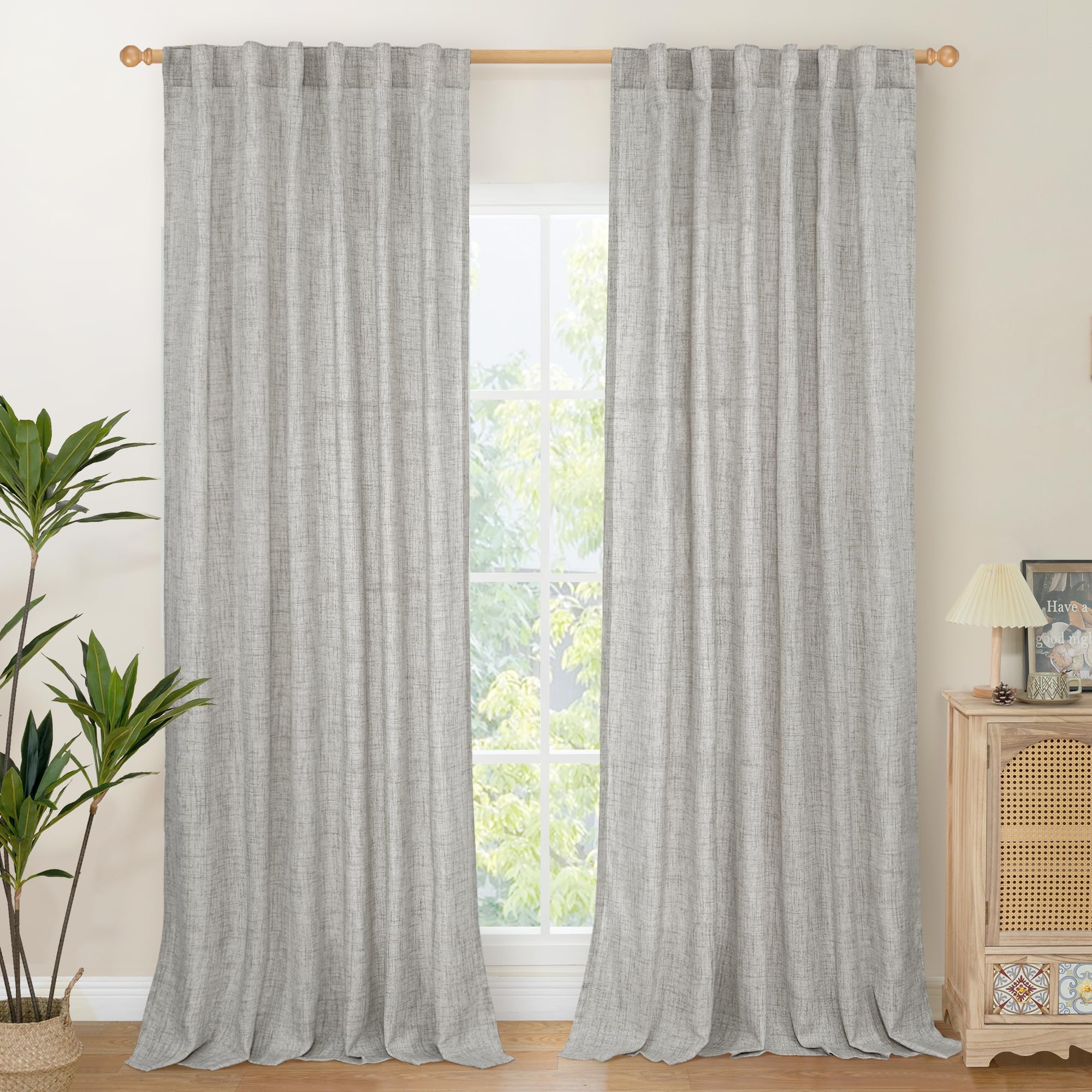 Dark Grey Curtains 52 X 84 Inch (2 Count)