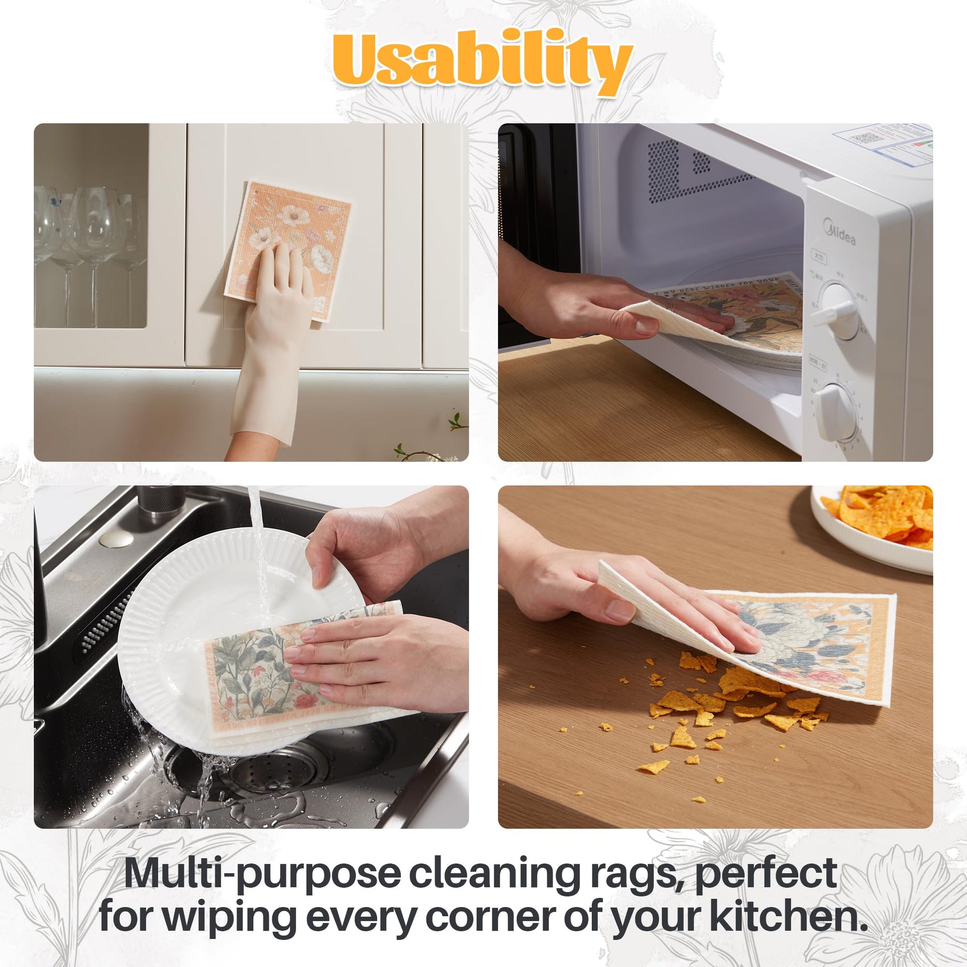 12 Pack Decorate Cleaning Cloth (12 Count)