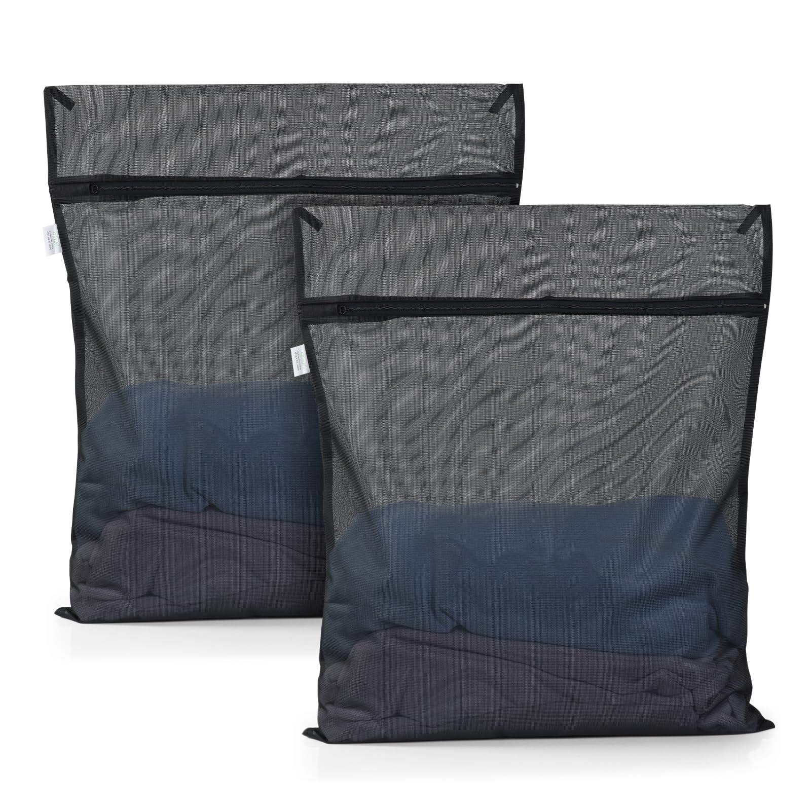 2 Pack Durable Laundry Bags with Zipper 20 x 24 Inch (2 Count)
